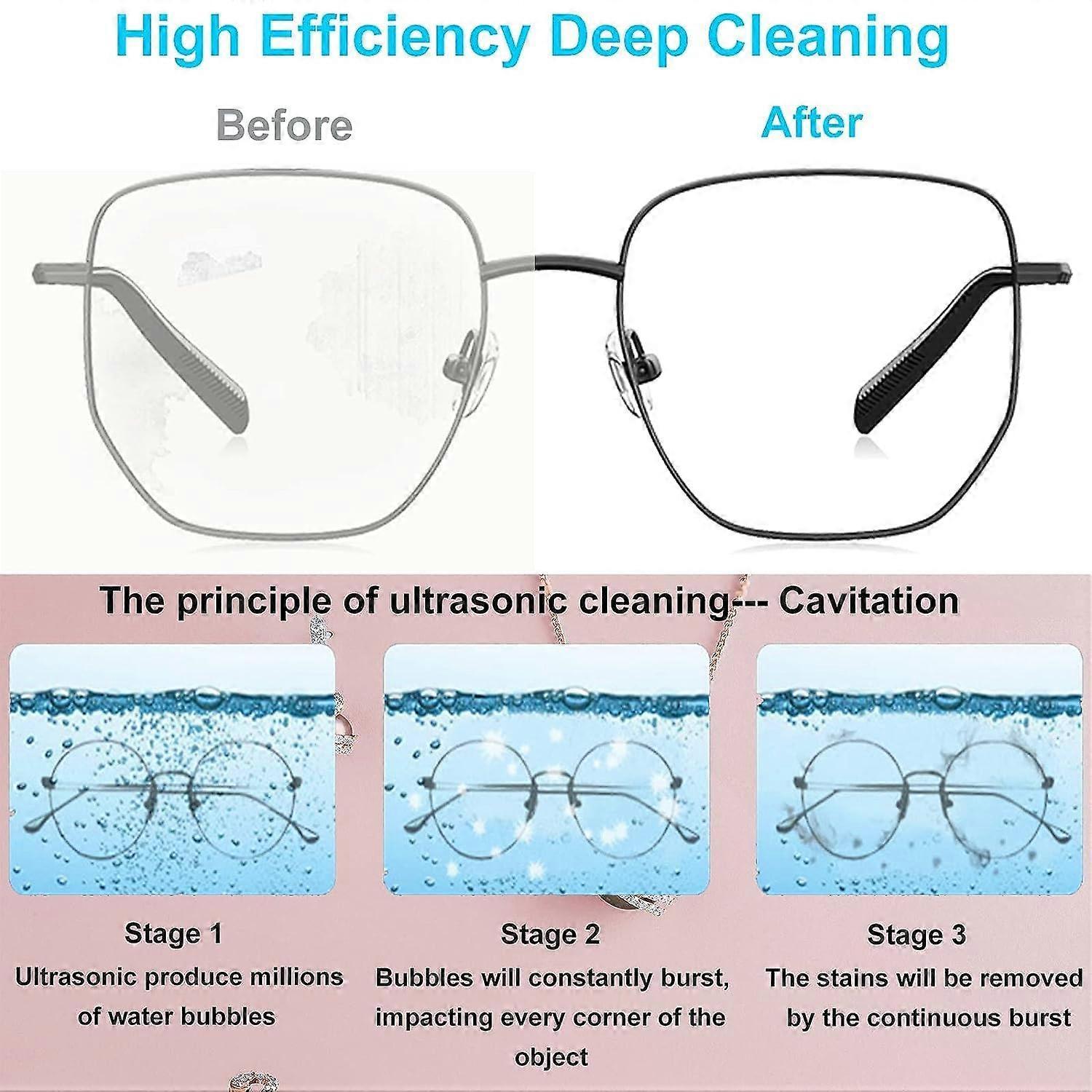 45kHz Ultrasonic Jewelry & Eyeglass Cleaner with 18oz Large Capacity - Image 3