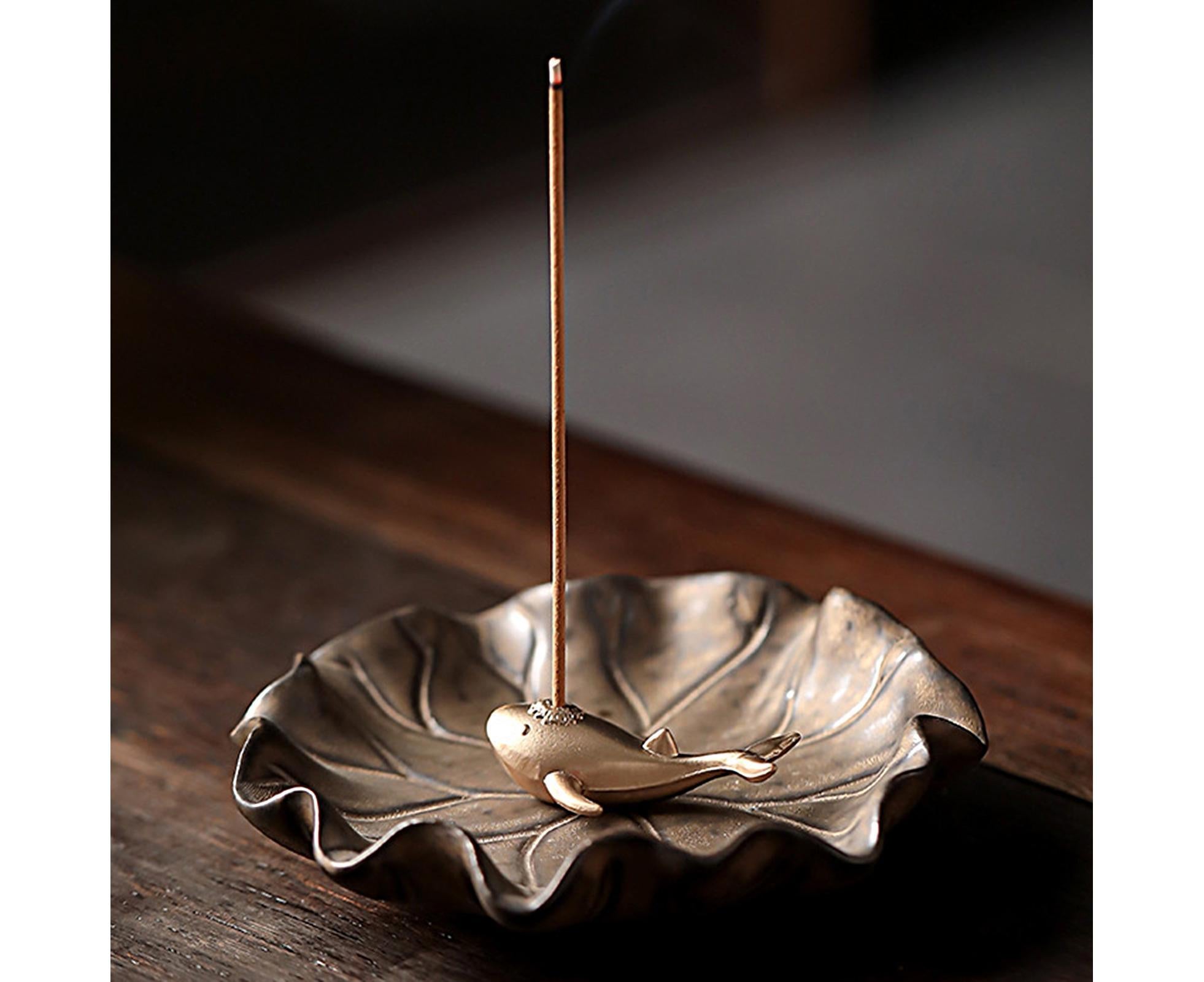Lotus Leaf Mini Incense Holder for Teahouse-C - Image 2