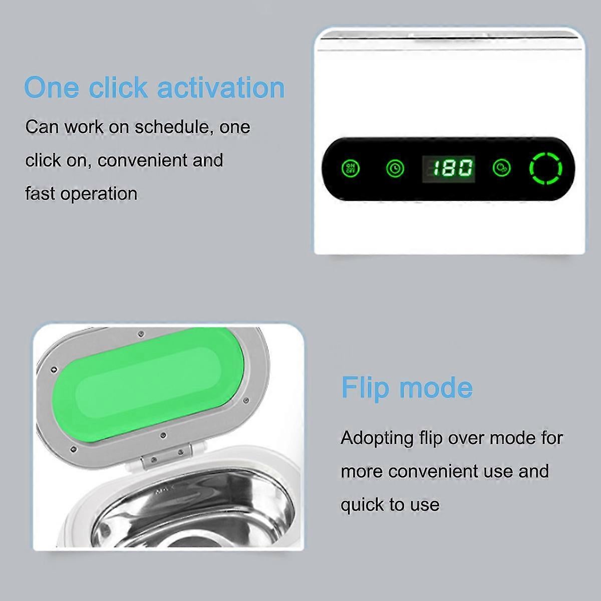Jewelry Cleaner with Stainless Steel Tank, Ultrasonic Cleaning Machine - Image 4
