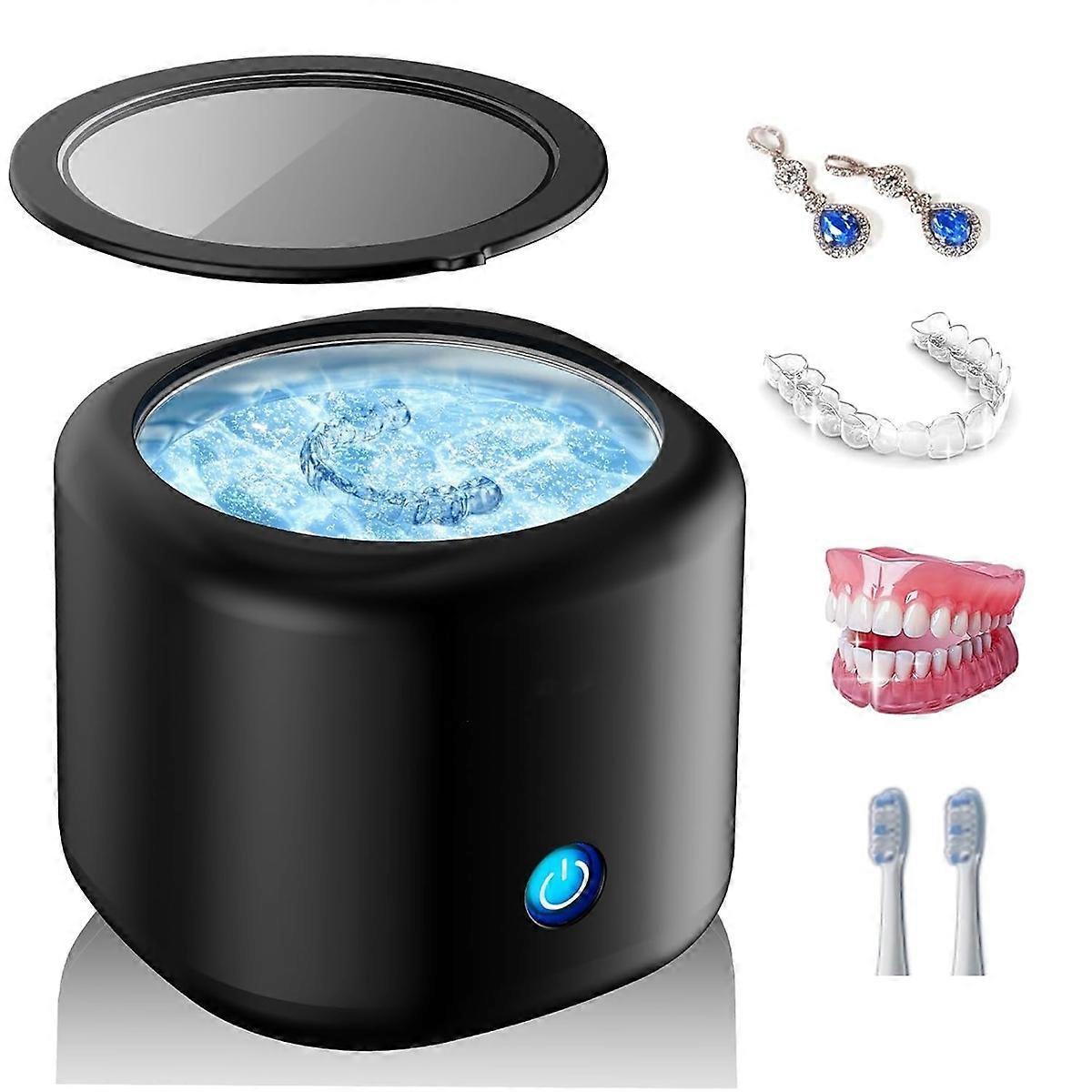 Black Mini Ultrasonic Jewelry & Denture Cleaner - Image 1