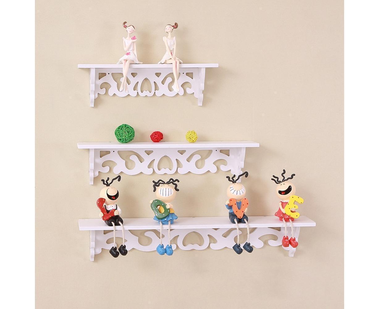 Modern White Floating Wall Mounted Display Storage Shelf Home Living Room Decor-White S - Image 2