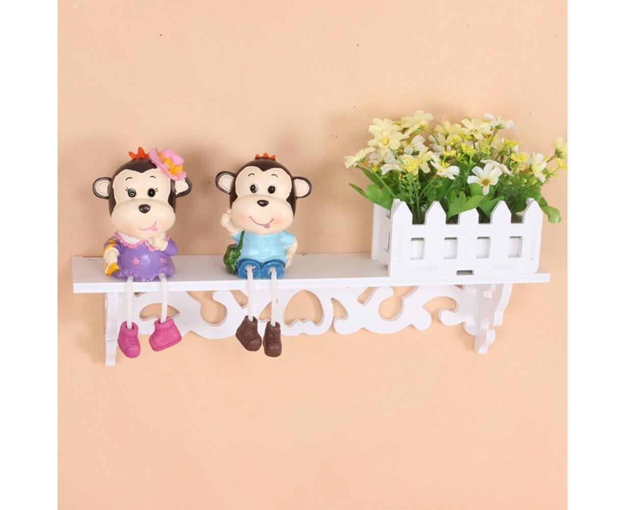 Modern White Floating Wall Mounted Display Storage Shelf Home Living Room Decor-White S - Image 4