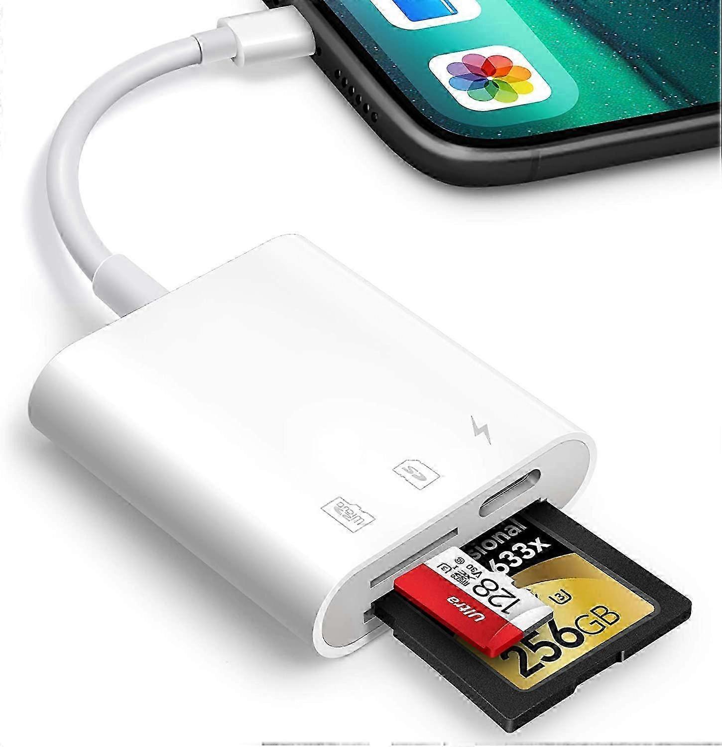SD Card Reader for iPhone/iPad, Plug and Play Game TF Card Reader (Only Reader) - Image 1