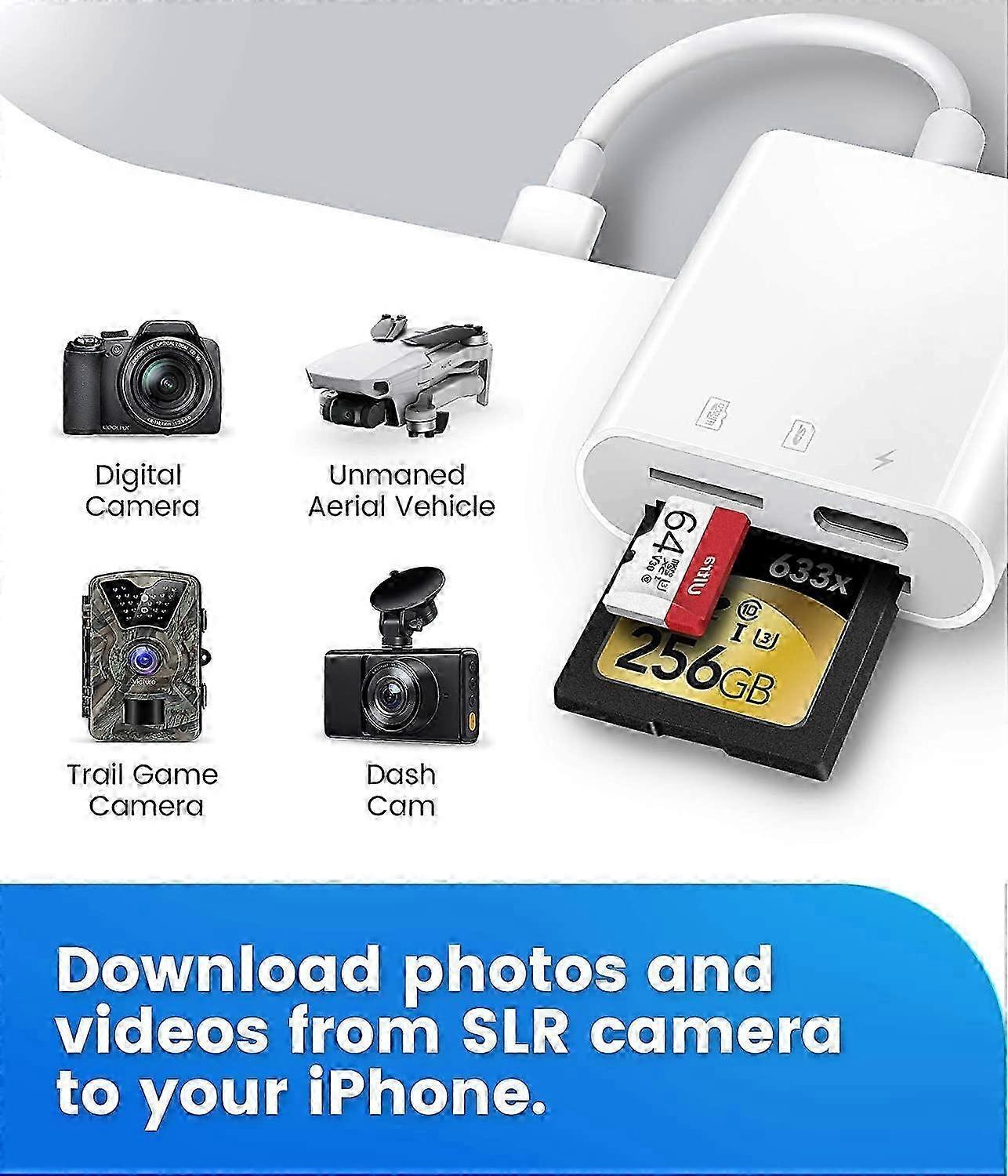 SD Card Reader for iPhone/iPad, Plug and Play Game TF Card Reader (Only Reader) - Image 2
