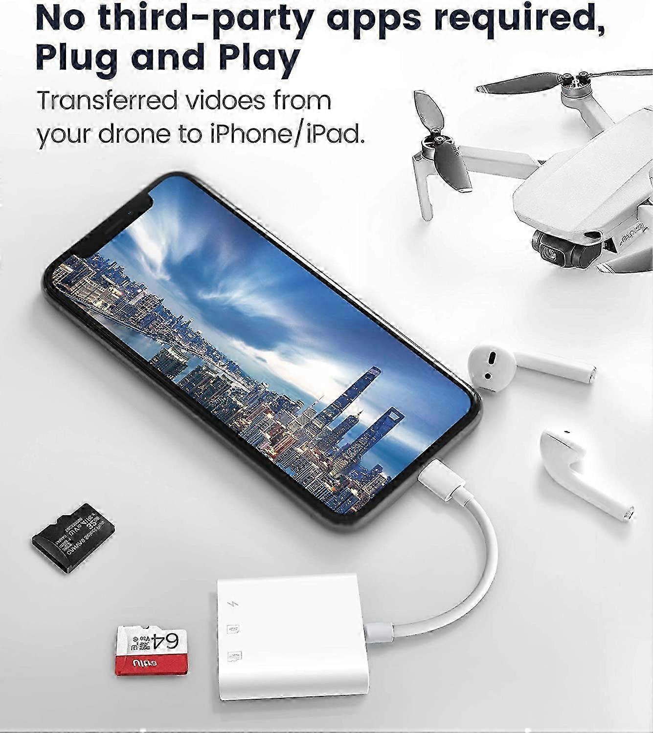 SD Card Reader for iPhone/iPad, Plug and Play Game TF Card Reader (Only Reader) - Image 5