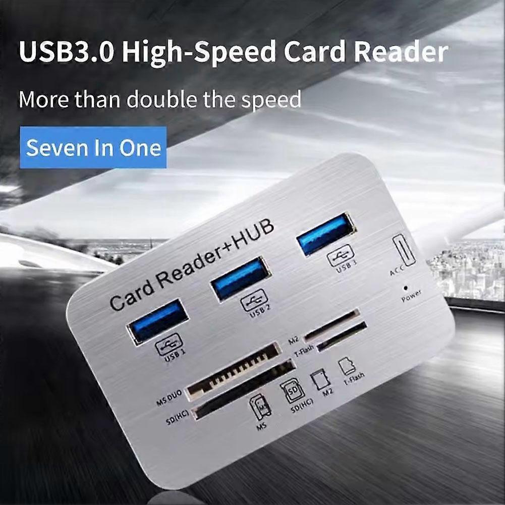 USB 3.0 HUB Combo Micro SD TF Memory Card Reader for Laptop Computer - Image 2