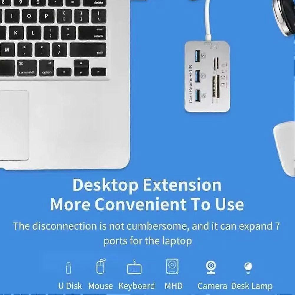 USB 3.0 HUB Combo Micro SD TF Memory Card Reader for Laptop Computer - Image 3
