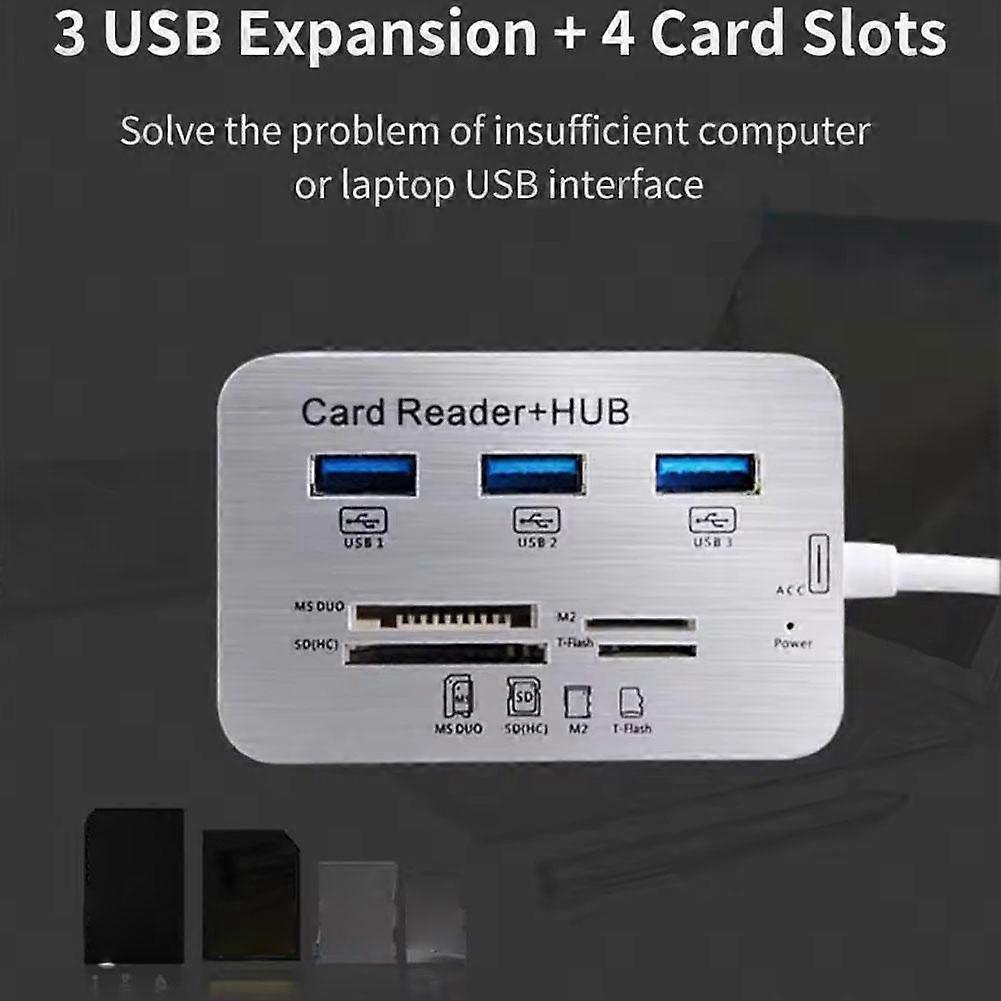 USB 3.0 HUB Combo Micro SD TF Memory Card Reader for Laptop Computer - Image 4