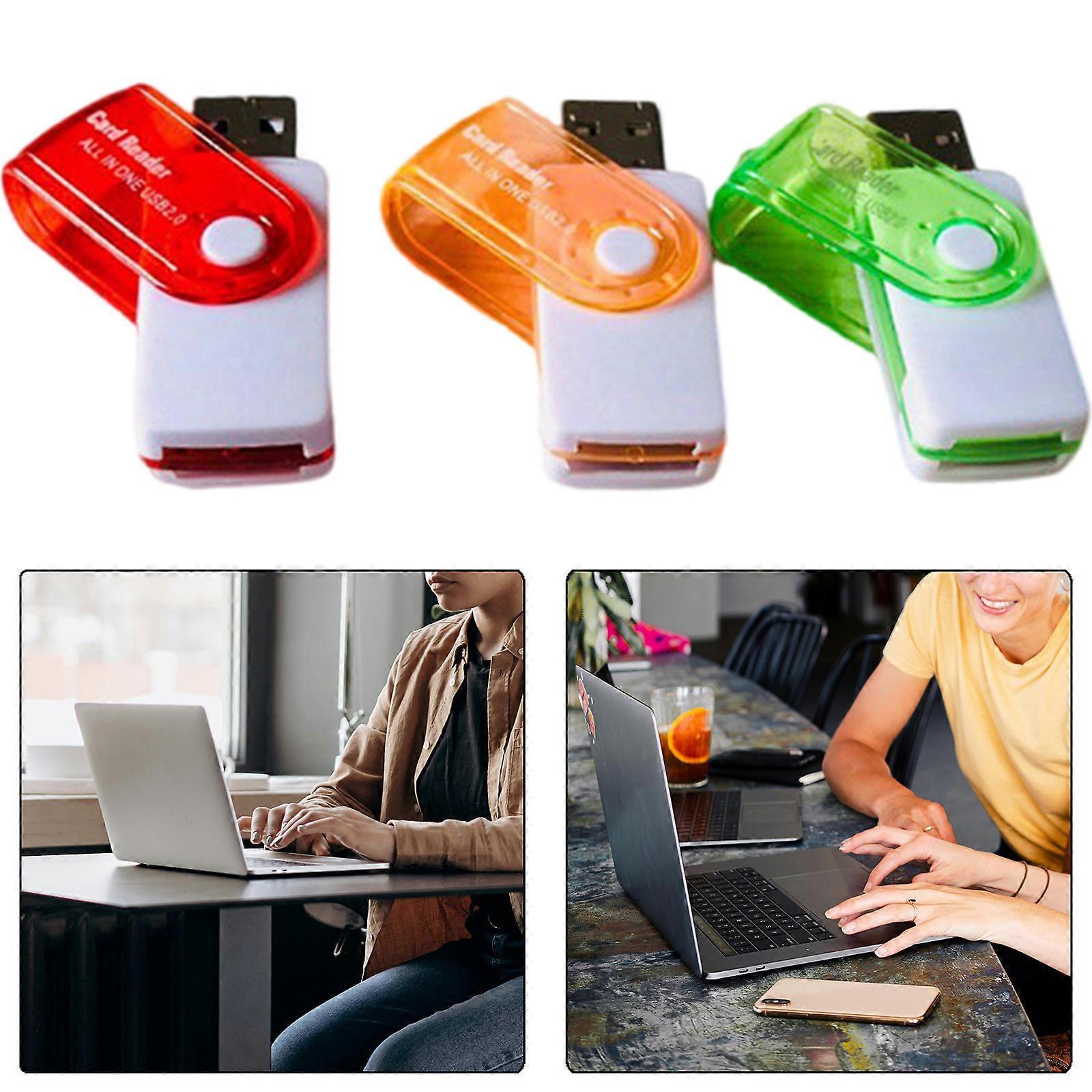 4-in-1 TF/MS Card Reader, USB Adapter for Phone and Computer Simultaneous Reading - Image 2