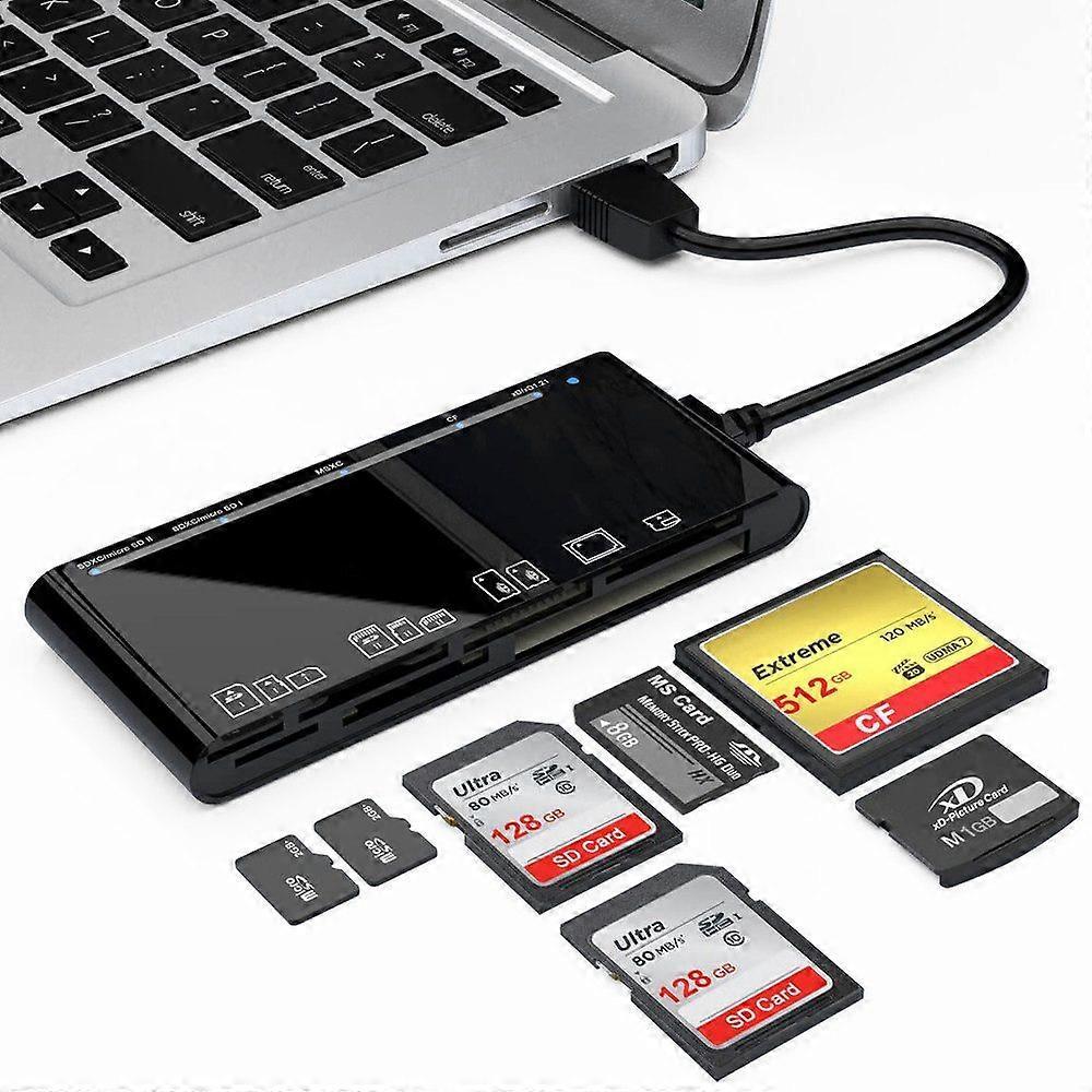 7-in-1 Mobile Phone Card Reader, TF SD Adapter for Data Storage and Transfer - Image 1