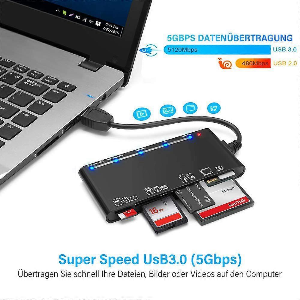7-in-1 Mobile Phone Card Reader, TF SD Adapter for Data Storage and Transfer - Image 3