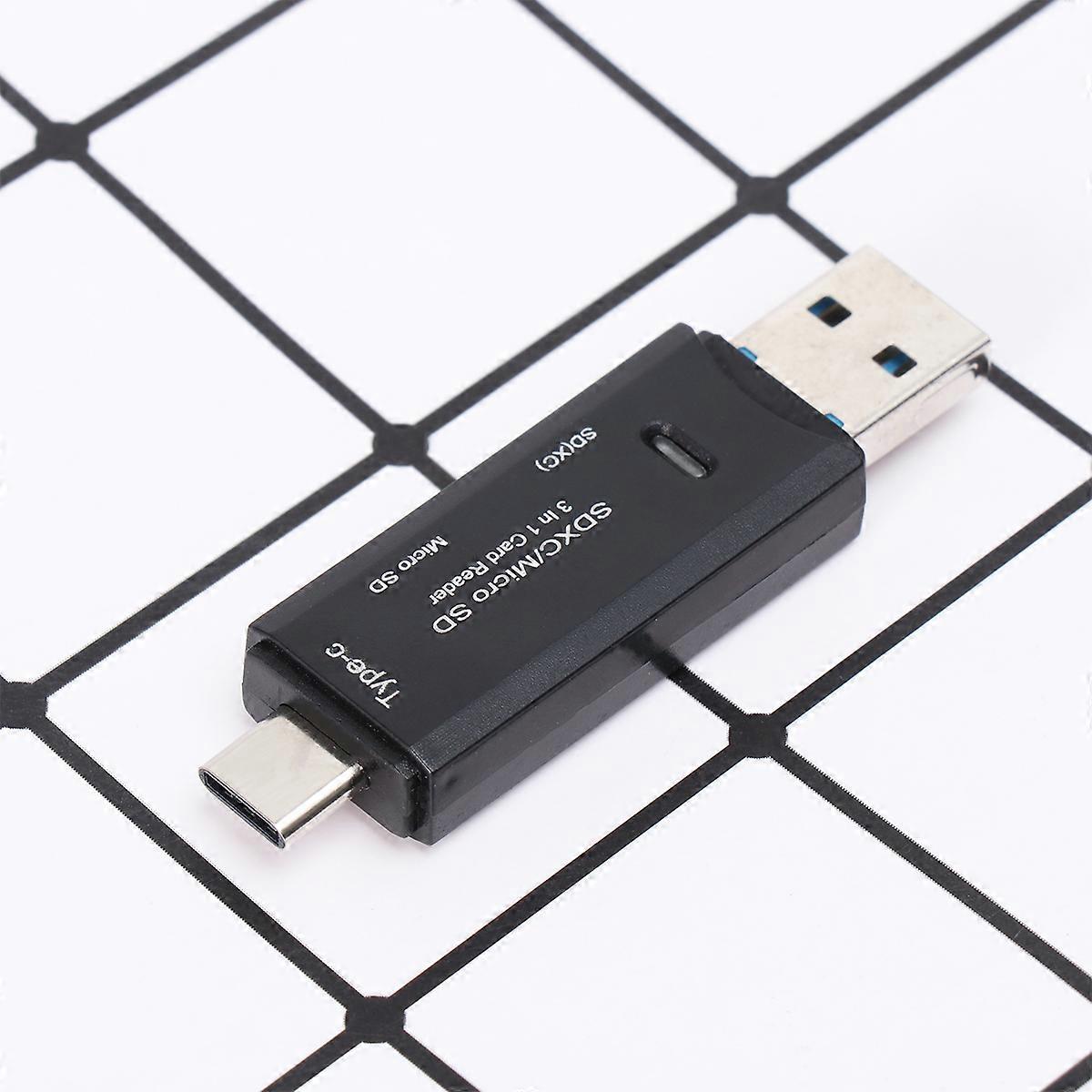 3-in-1 TF SD Card Reader USB C Adapter, Sim Card Reader for Computer and Phone - Image 2