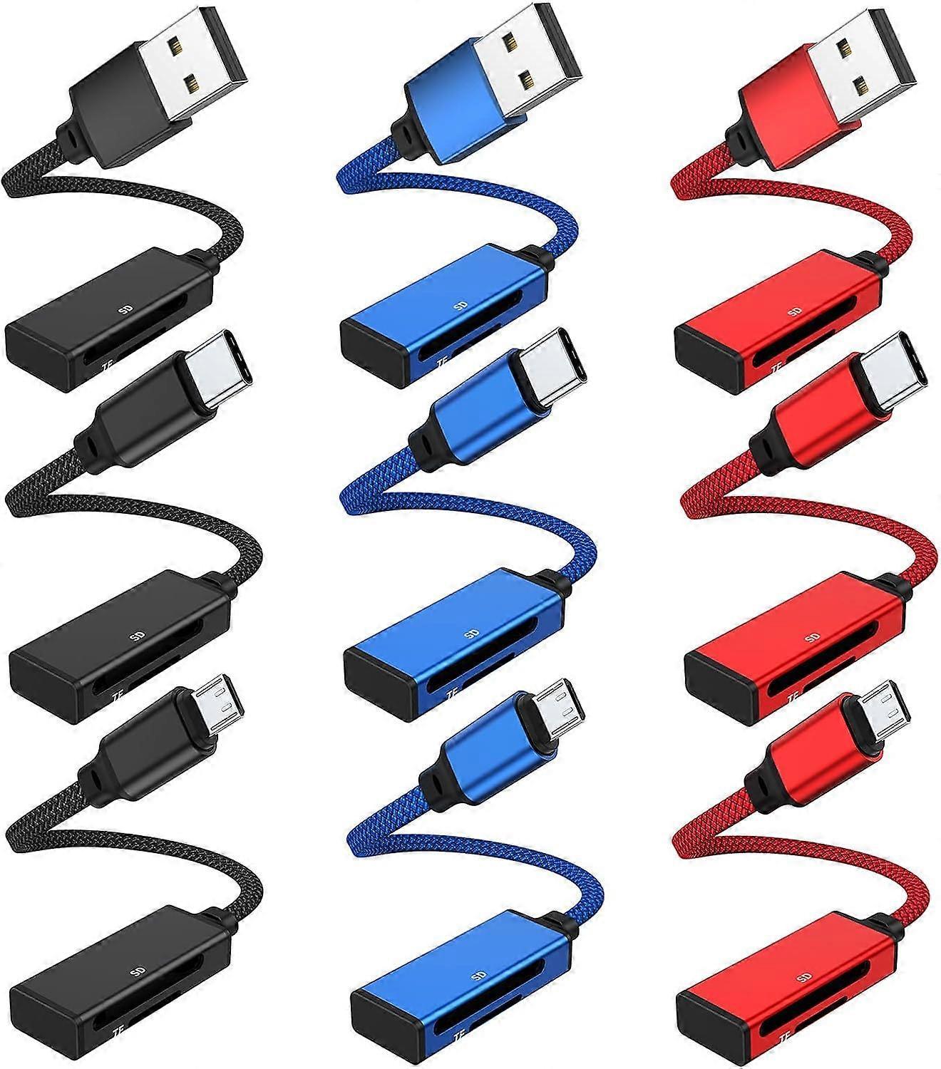 2-in-1 USB & USB-C TF/SD Card Reader Adapter for Laptop, Phone, Tablet - Image 3