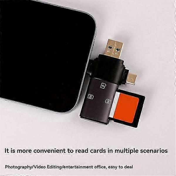 3-in-1 USB-C+USB3.0+SD Card Reader, Multi Card Adapter for Phones and Laptops - Image 3