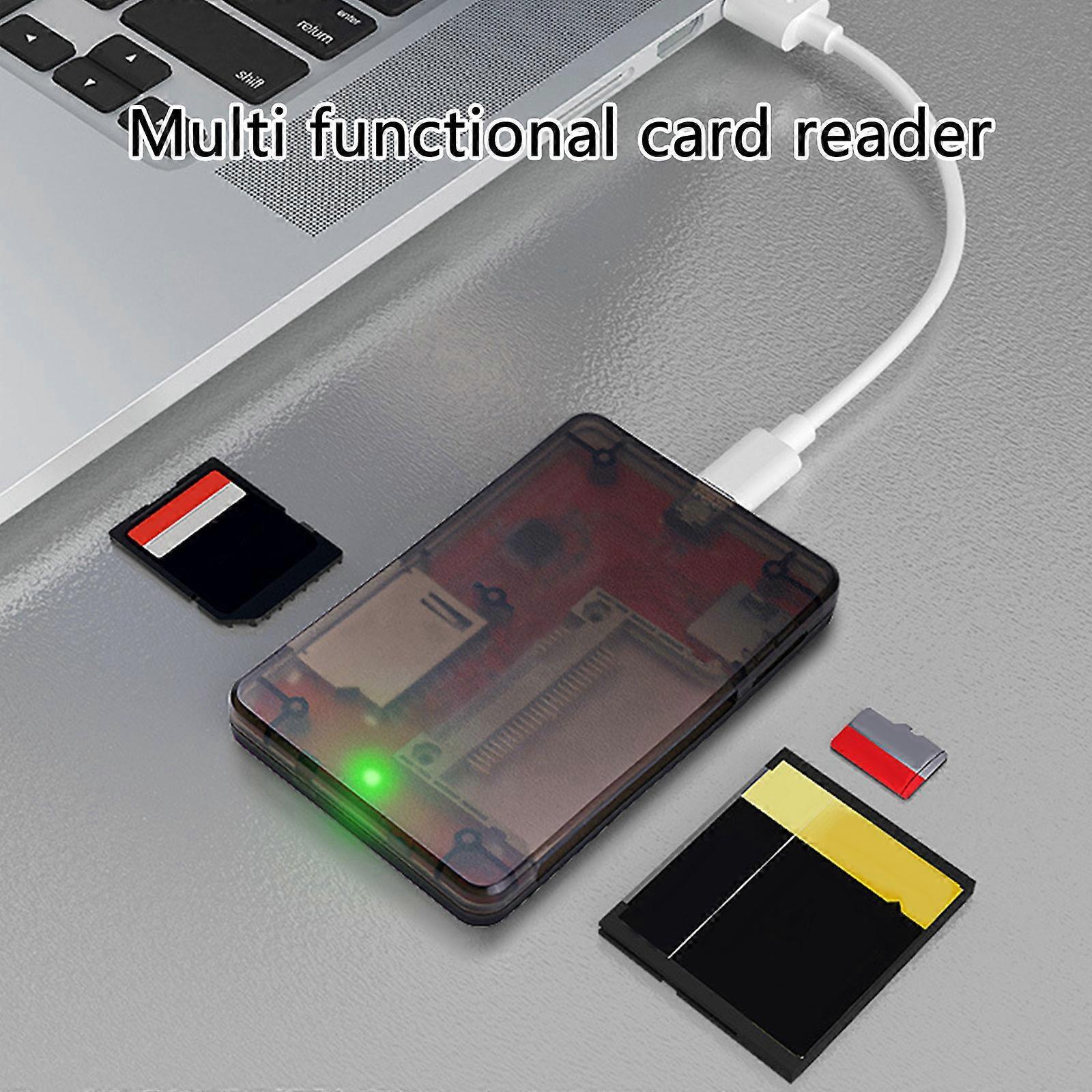 Multi Card Reader Adapter USB 2.0 with Indicator Light for Camera TF SD Cards - Image 2