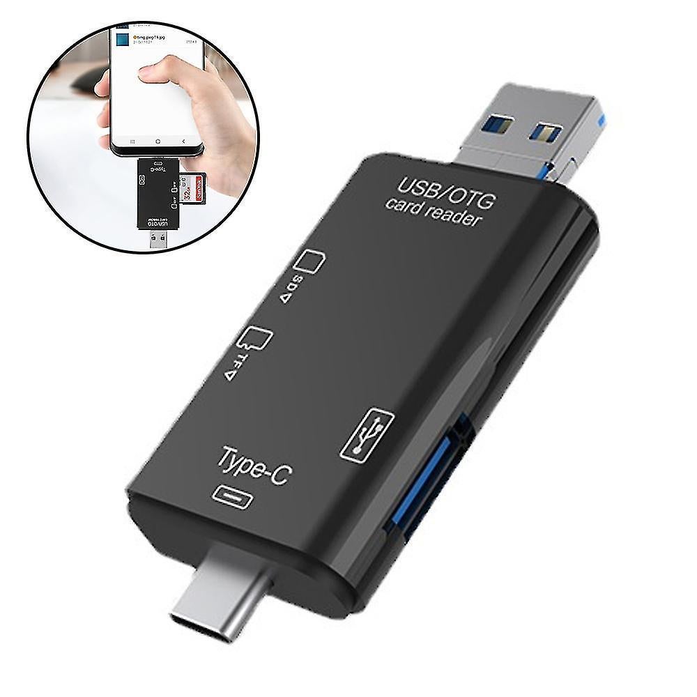 TF/SD Card Reader with USB 2.0, Tri-Connector Memory Card Adapter - Image 2
