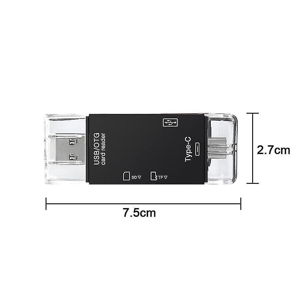 TF/SD Card Reader with USB 2.0, Tri-Connector Memory Card Adapter - Image 5