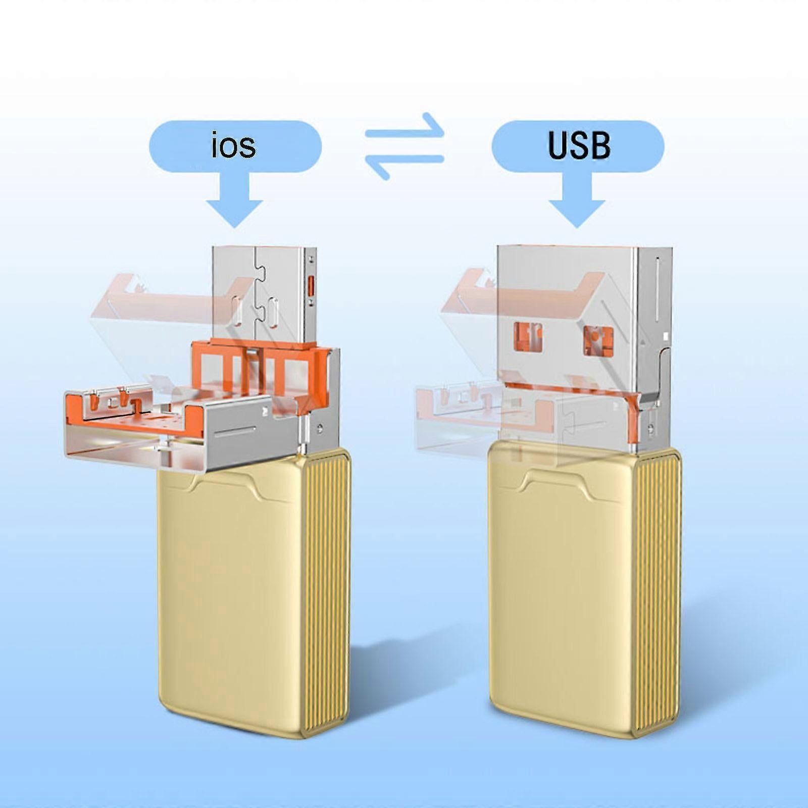 2-in-1 8pin USB Memory Card Reader for Phone/Pad, Silver Optional - Image 4