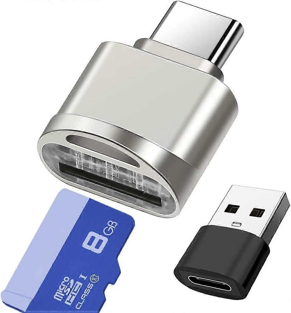 USB C to SD/TF Card Reader, Micro SD Memory Card Reader Adapter - Image 1