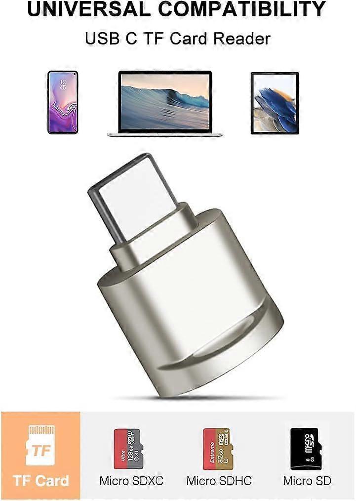 USB C to SD/TF Card Reader, Micro SD Memory Card Reader Adapter - Image 2