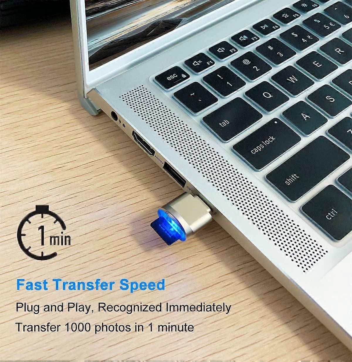 USB C to SD/TF Card Reader, Micro SD Memory Card Reader Adapter - Image 4