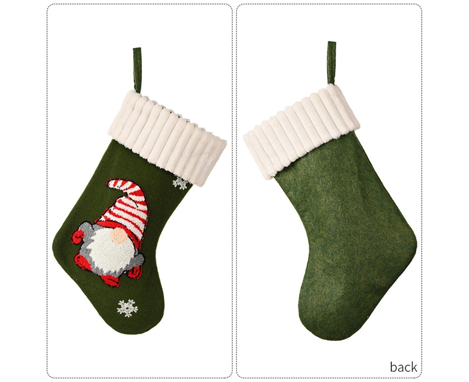 Christmas Stocking Hat babies Gift Bag-Green - Image 3