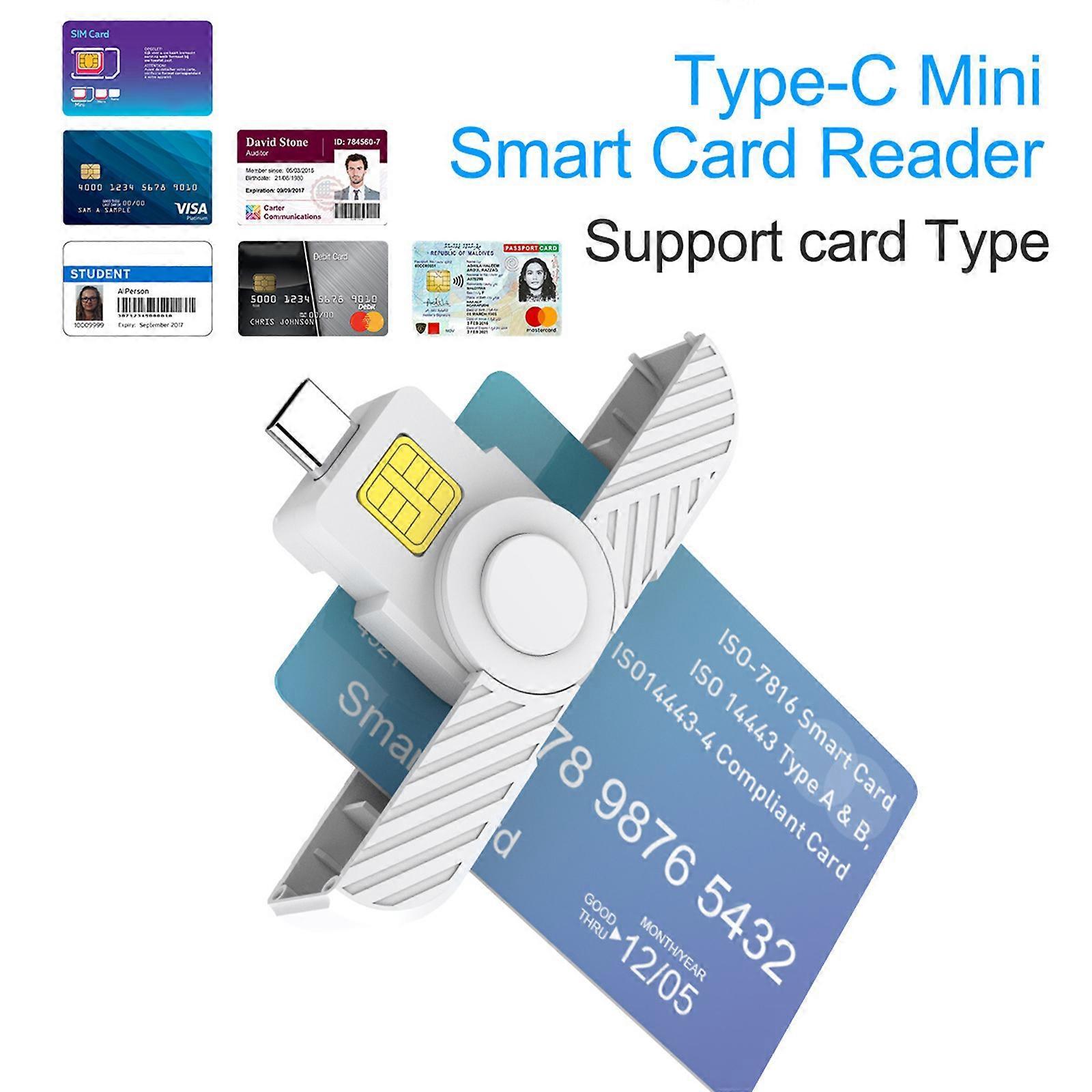 USB C Card Reader, Foldable DOD CAC Bank Chip Card Reader - Image 4