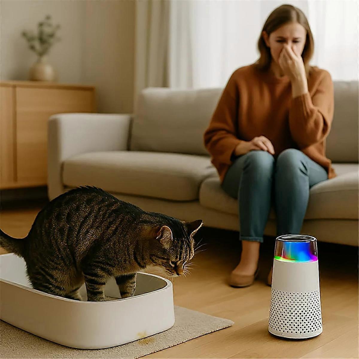Mini Air Purifier with HEPA Filter for Small Spaces, Black - Image 4