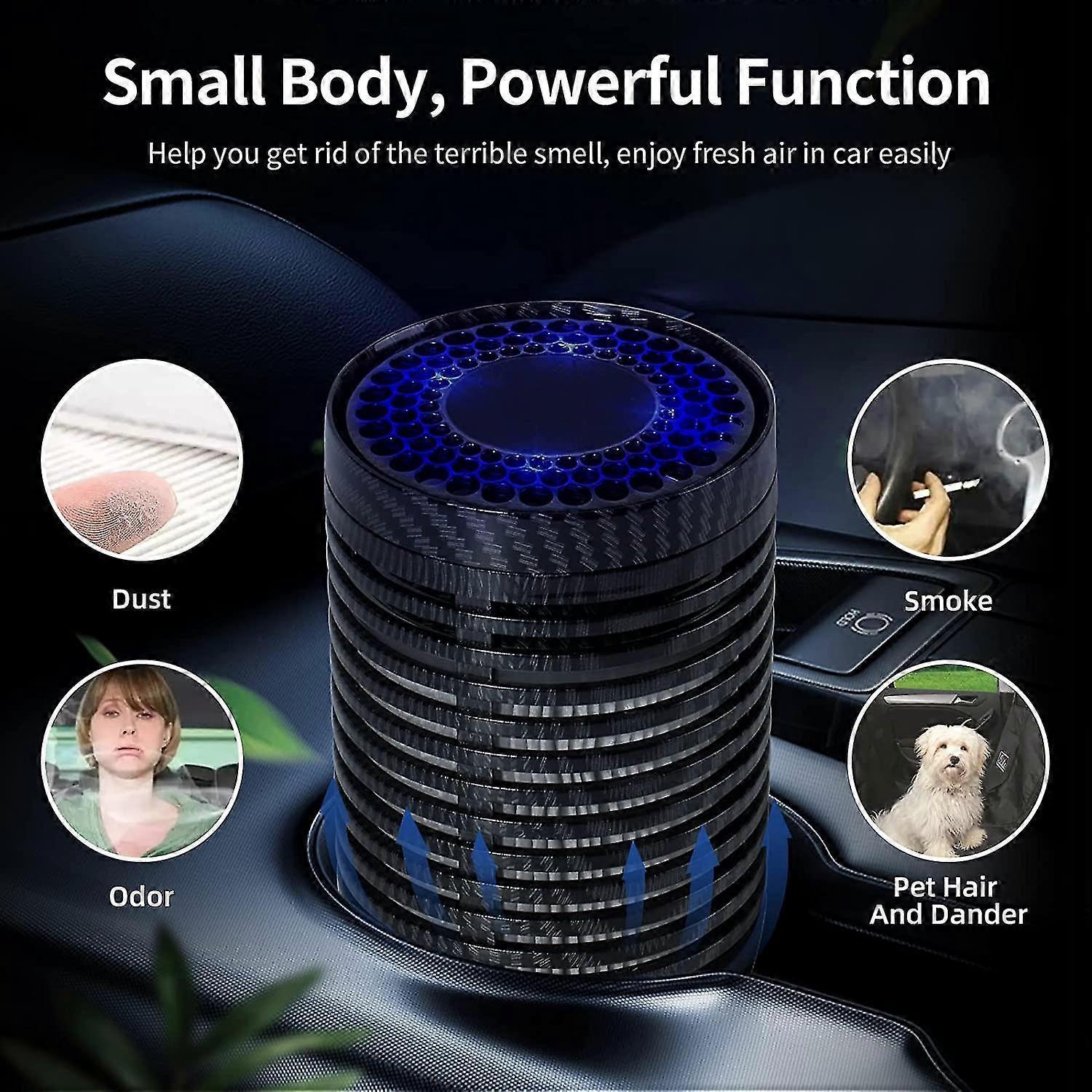 Car Air Purifier for Smoke, Mini Travel Quiet Personal Air Cleaner - Image 2