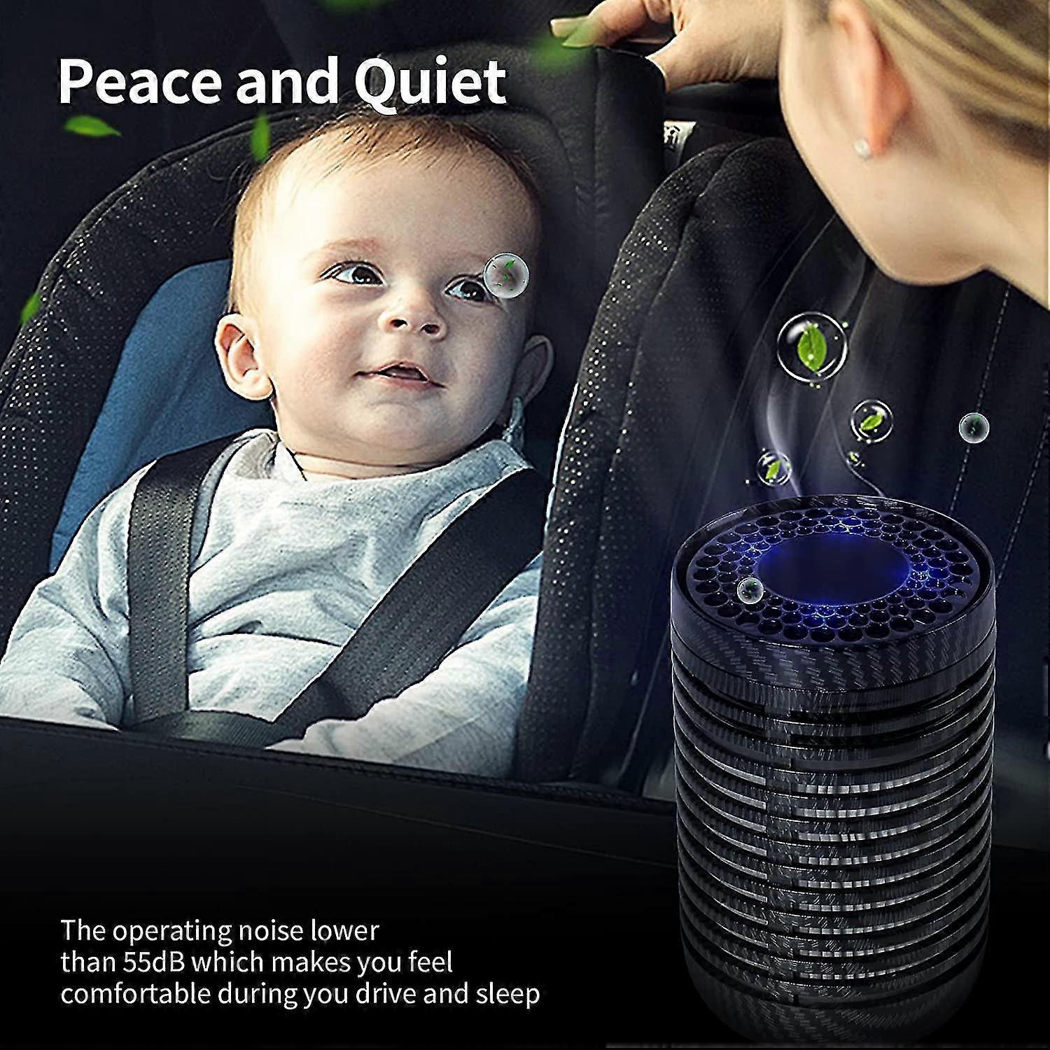 Car Air Purifier for Smoke, Mini Travel Quiet Personal Air Cleaner - Image 4