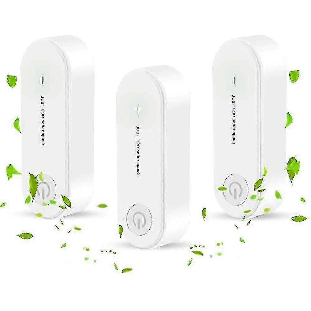3Pcs Mini Plug-in Air Purifier, Ion Generator for Pets & Home - Image 1