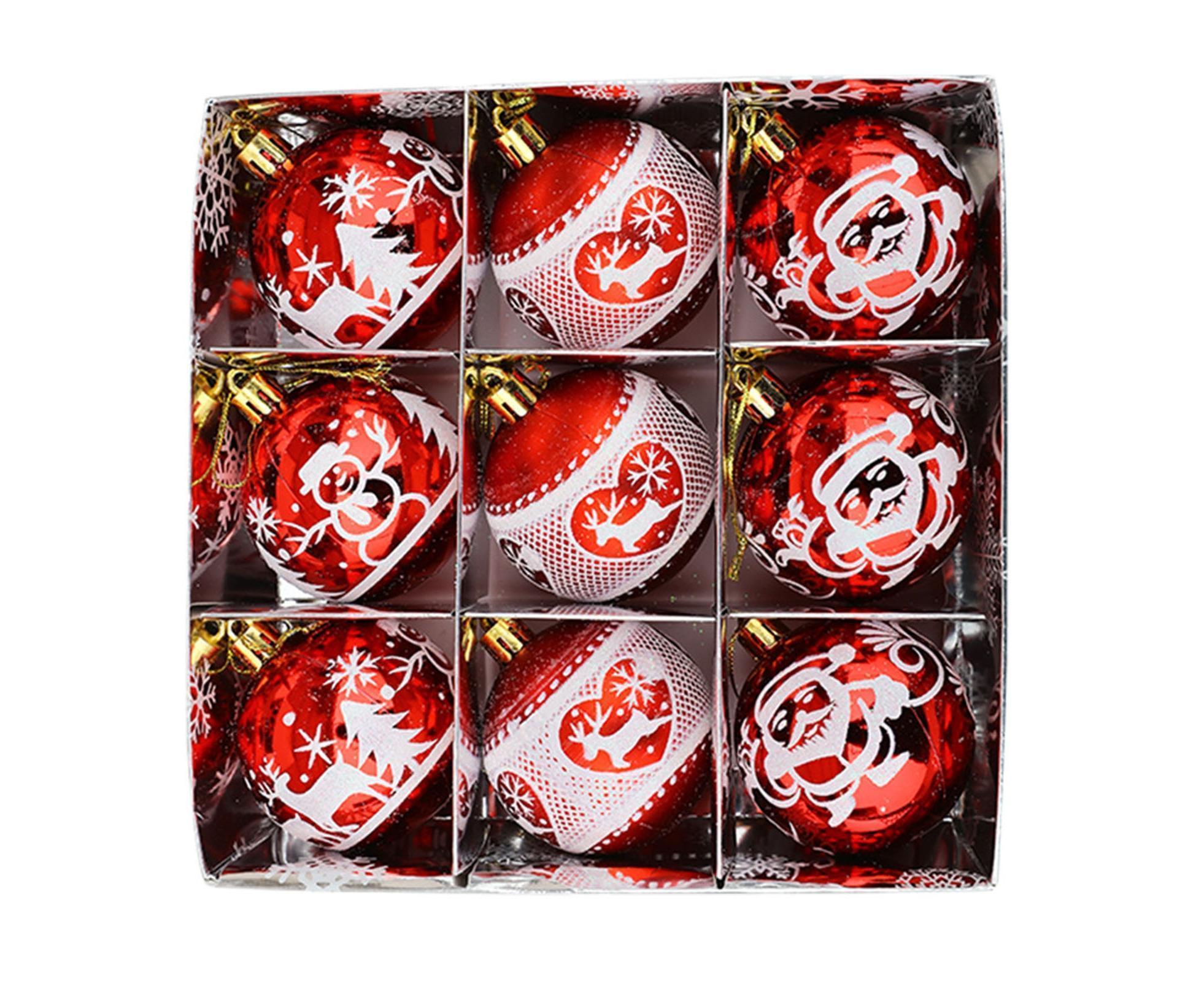 Christmas Ball Pendant for Christmas-Red - Image 1
