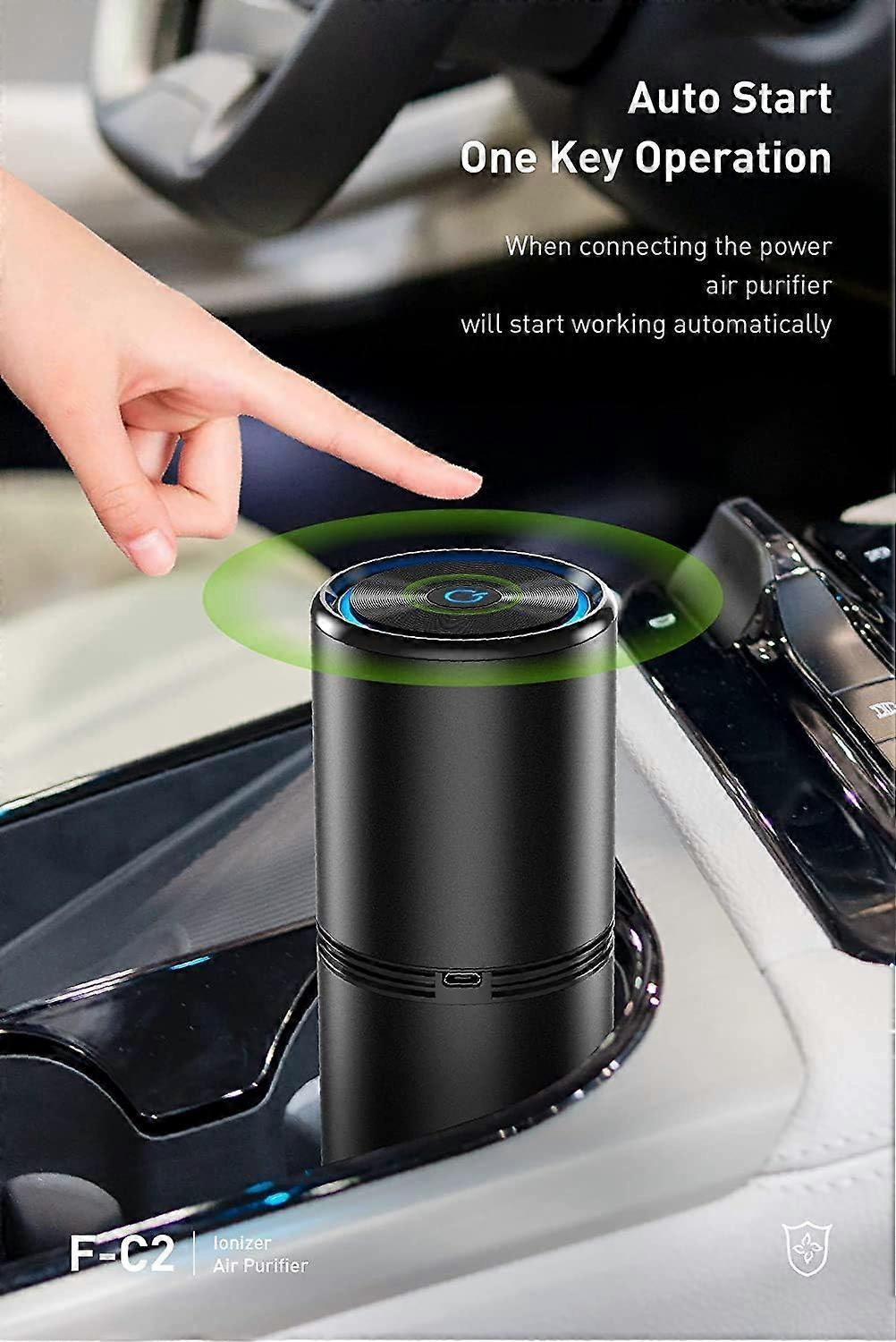 Car Air Purifier Ionizer for Smokers, Compact Ionic Air Cleaner - Image 2