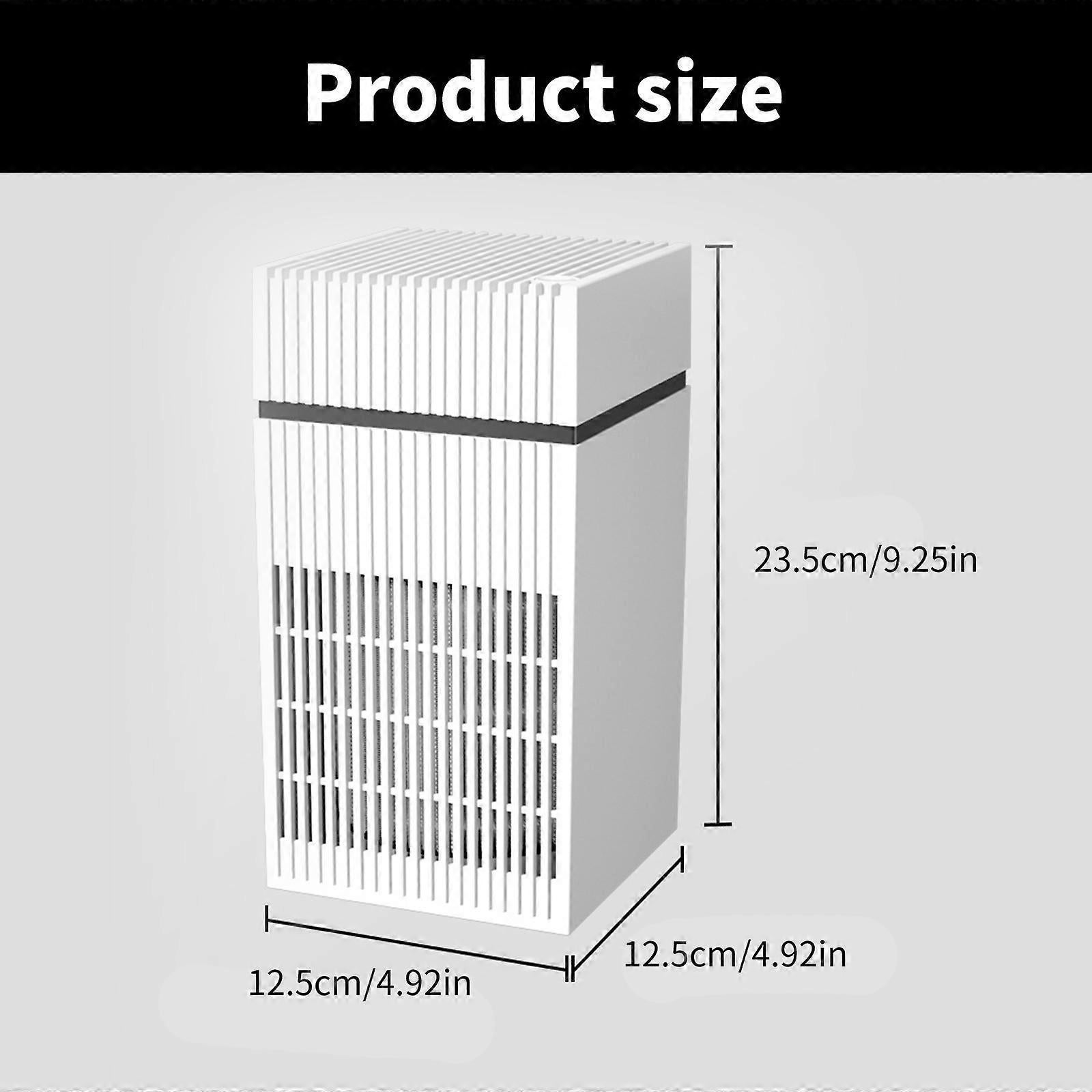 Rechargeable Air Purifier for Kitchen & Car, White Compact Air Cleaner - Image 3