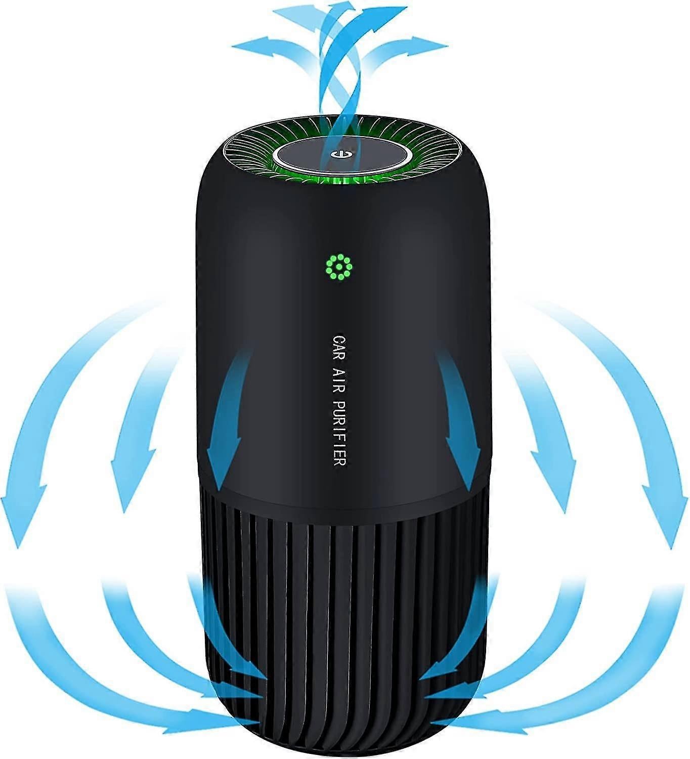 Air Purifier with Filter Removes Smoke Dust for Car & Office Use - Black - Image 1