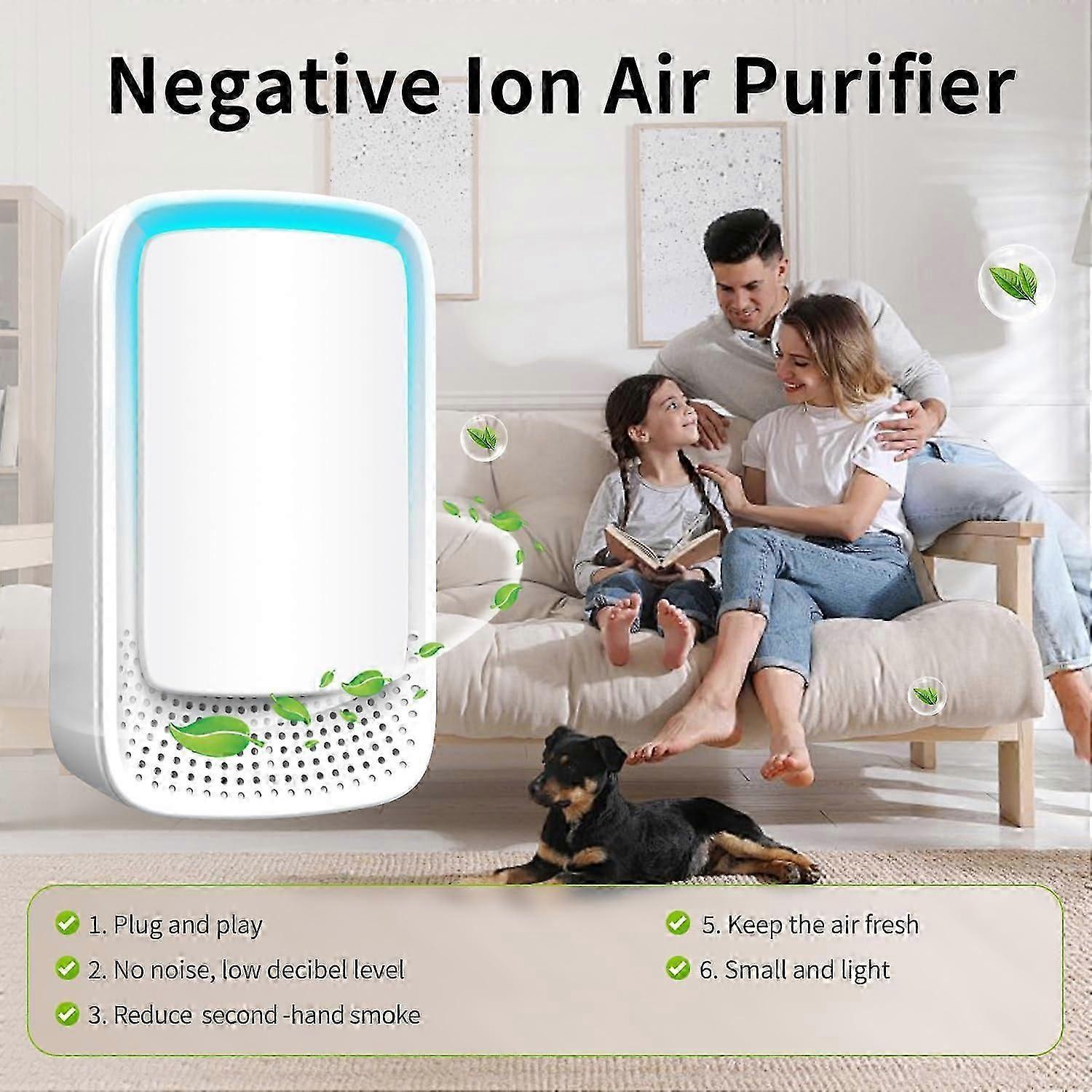 Plug-in Negative Ion Mini Air Purifier for Bedroom & Home Odor & Smoke Removal - Image 2