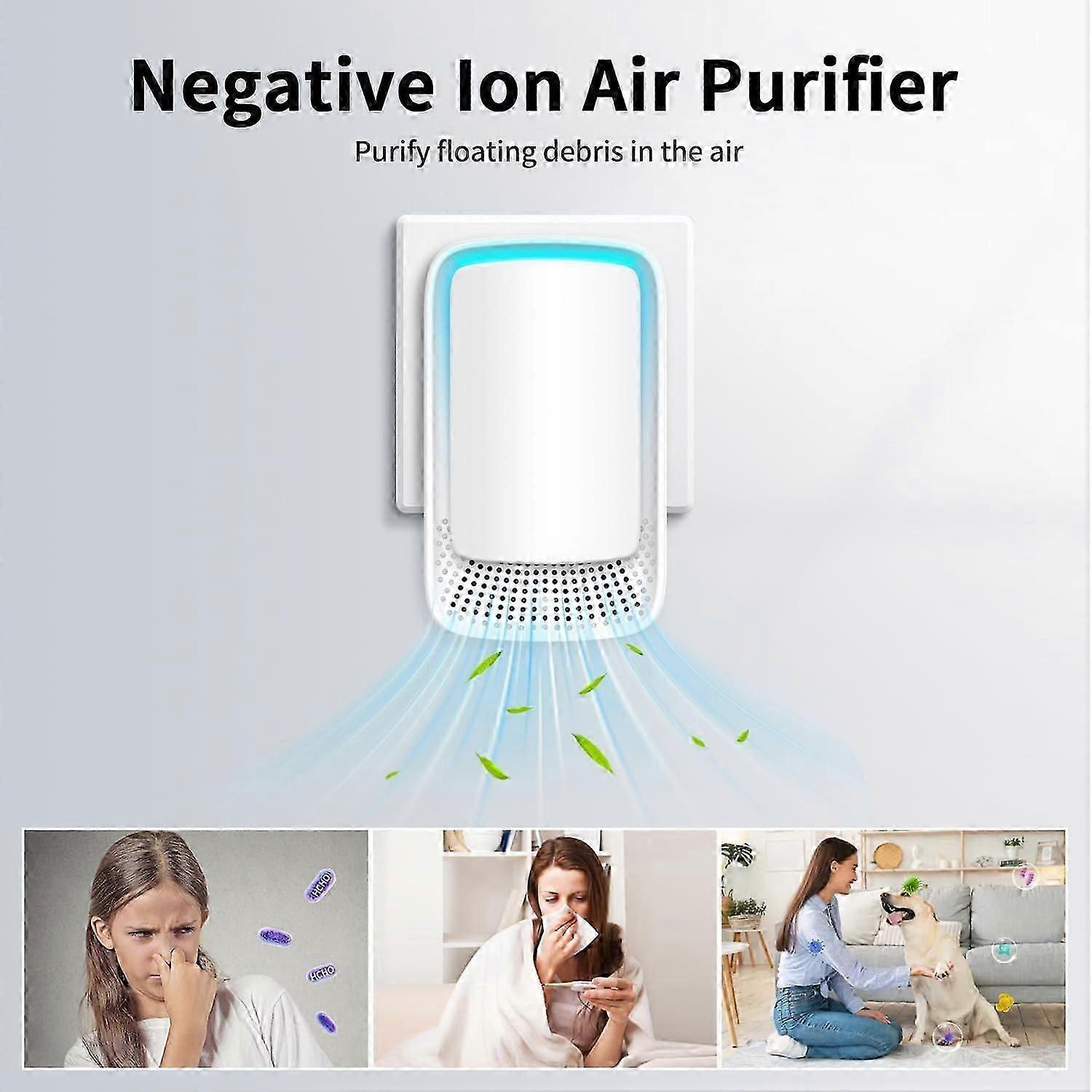 Plug-in Negative Ion Mini Air Purifier for Bedroom & Home Odor & Smoke Removal - Image 3
