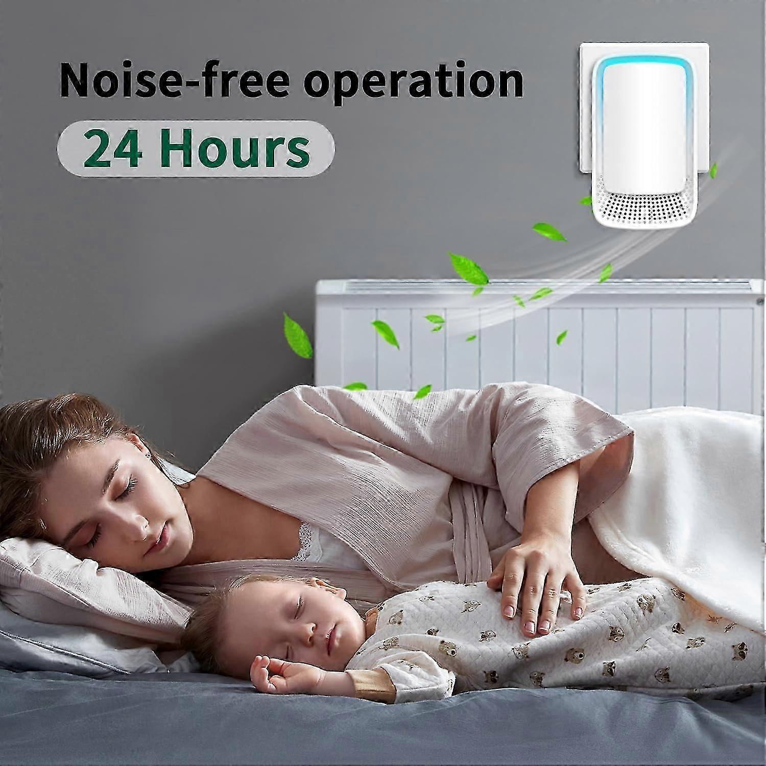 Plug-in Negative Ion Mini Air Purifier for Bedroom & Home Odor & Smoke Removal - Image 4