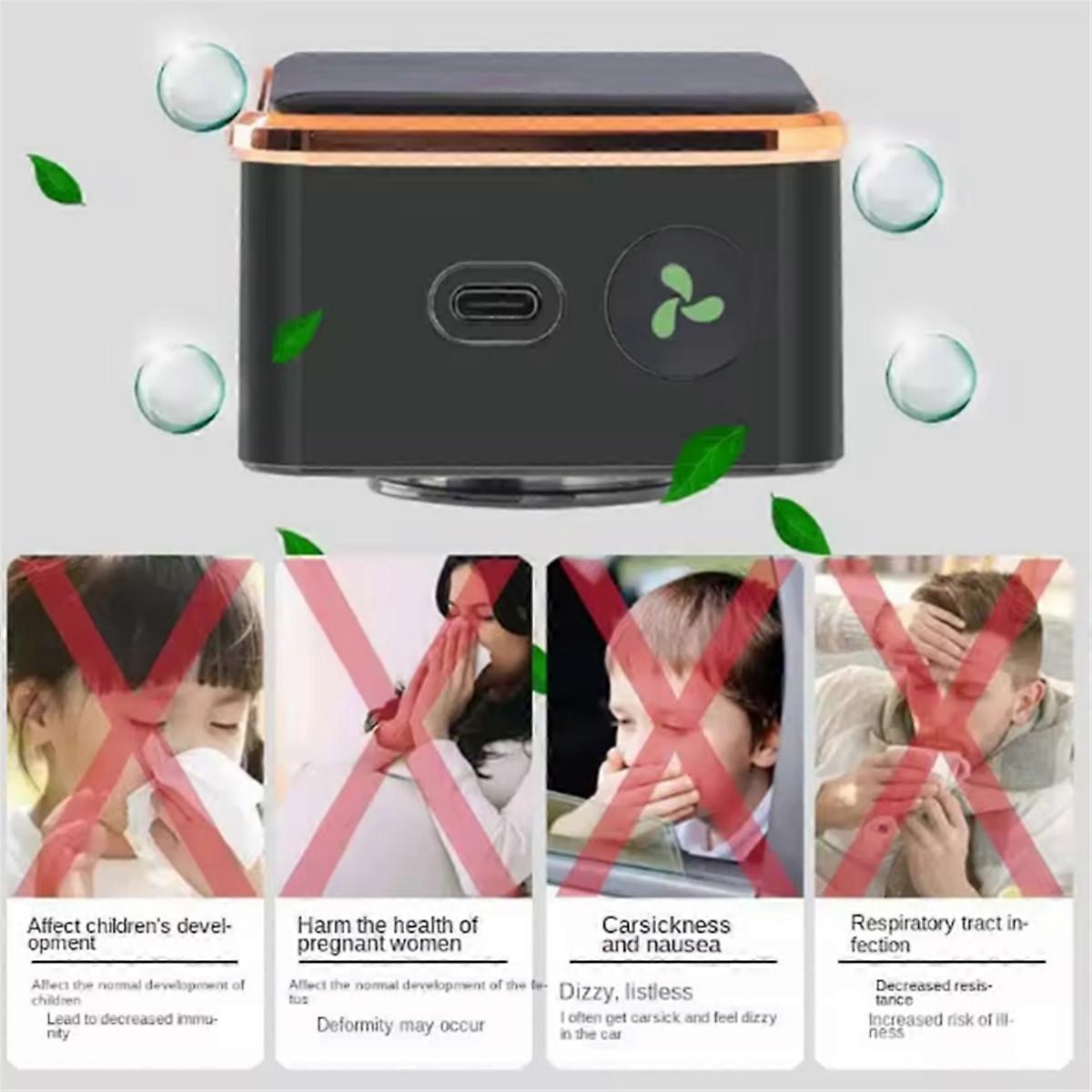 Solar Car Air Purifier USB Oxygen Cleaner with Ion Generator Compact Design - Image 3