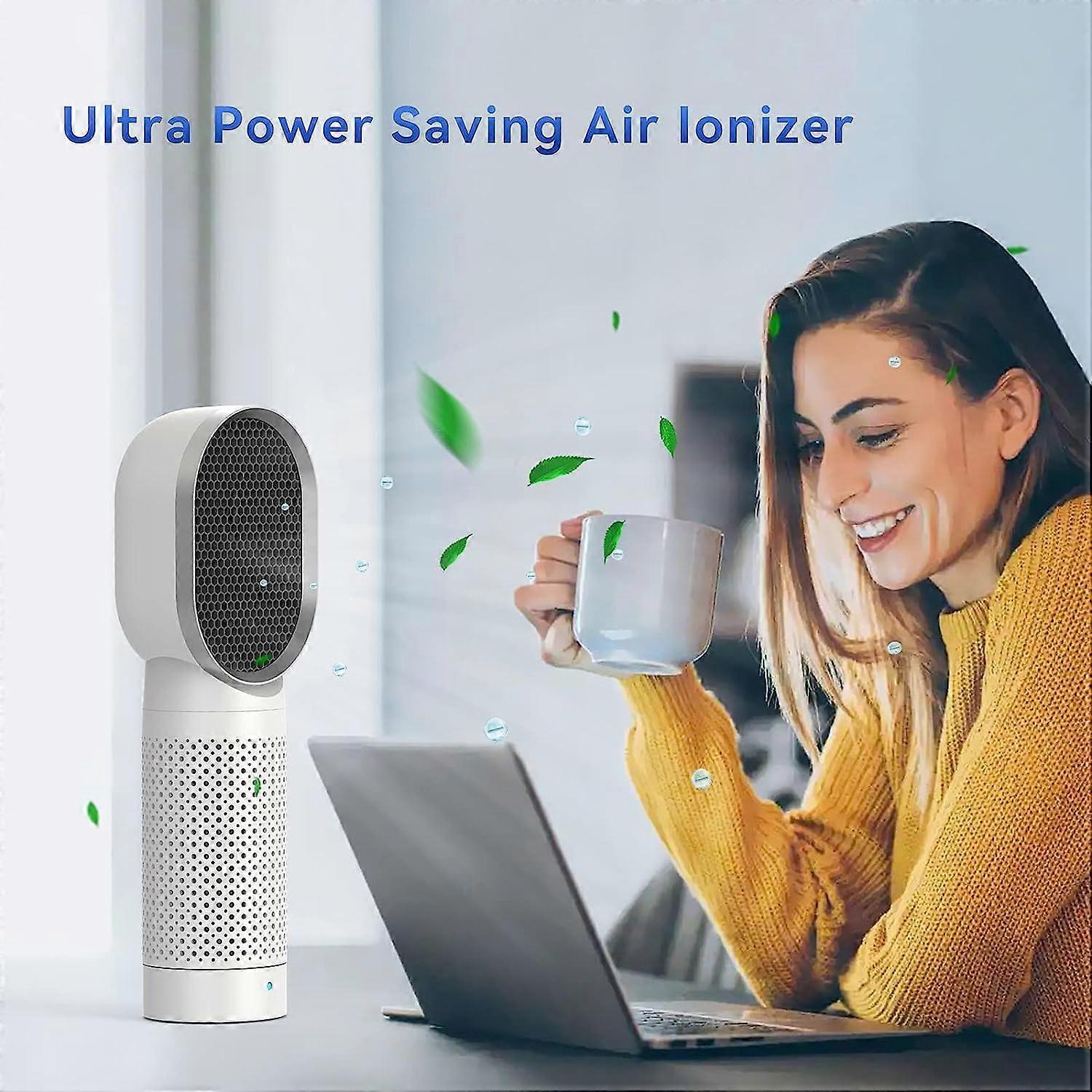 Small Desktop Air Purifier with H13 HEPA Filter - White, For Travel & Bedroom - Image 4