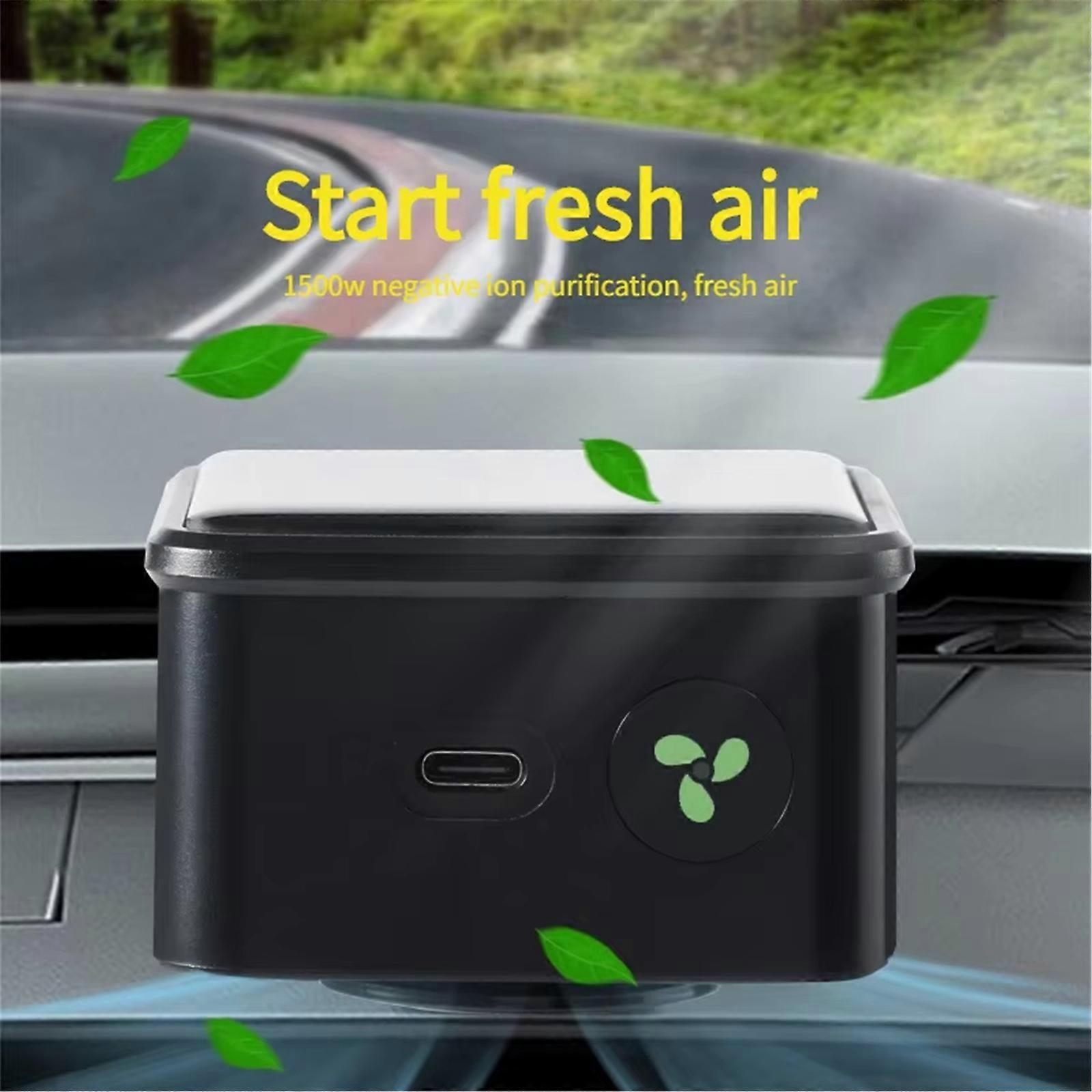 Rechargeable Solar Air Purifier for Desk, Car, Kitchen - Red, ABS Texture - Image 5