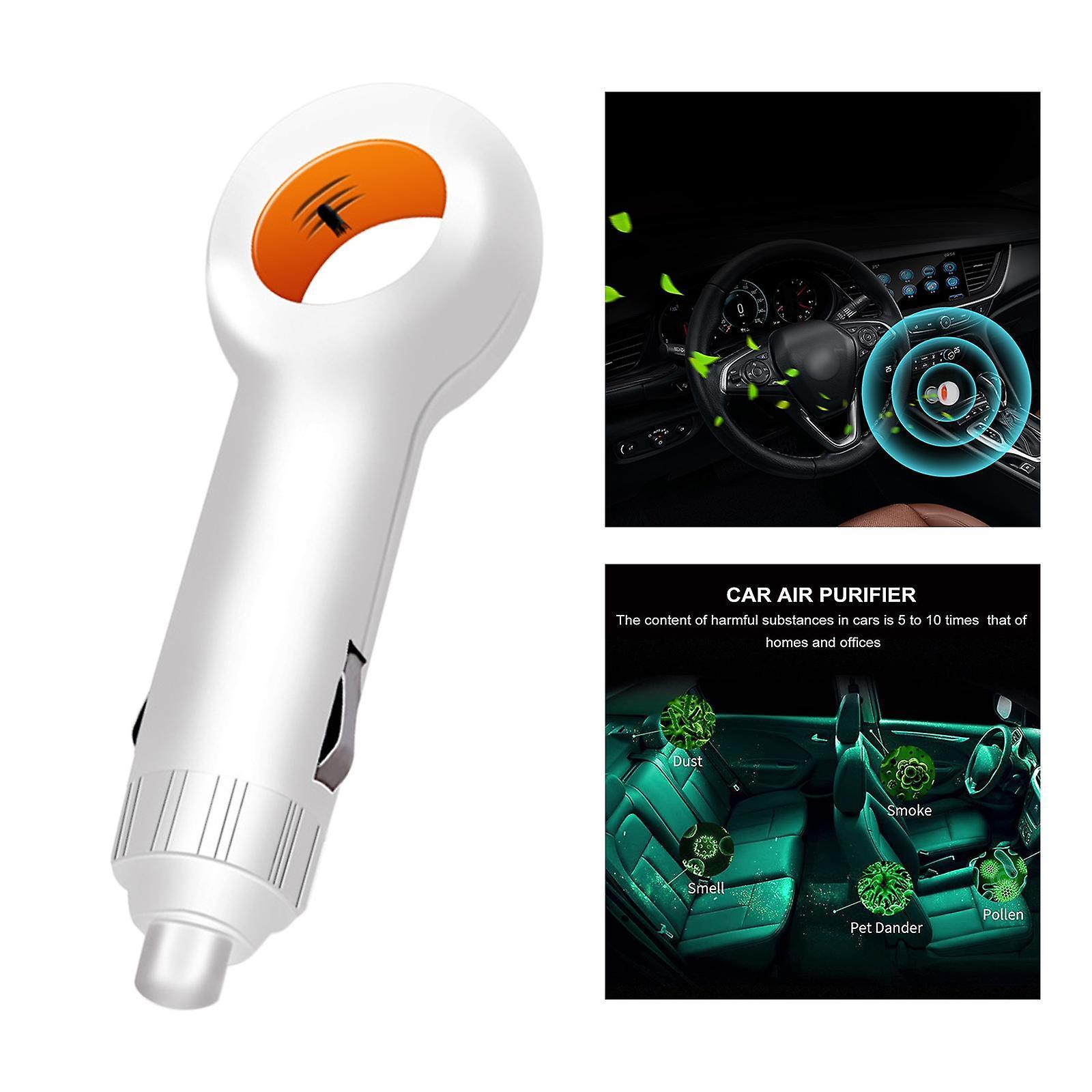 Mini Car Air Purifier with Negative Ion Filter - White Vehicle Model - Image 2