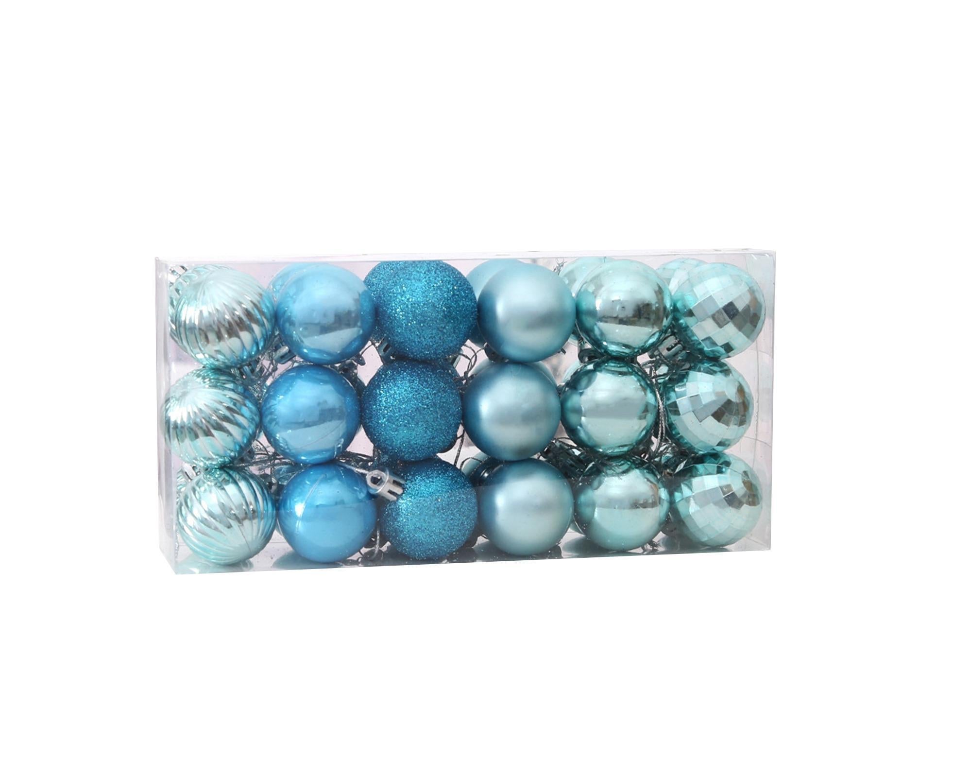 36Pcs/Set Xmas Hanging Ball Decor-Blue - Image 1