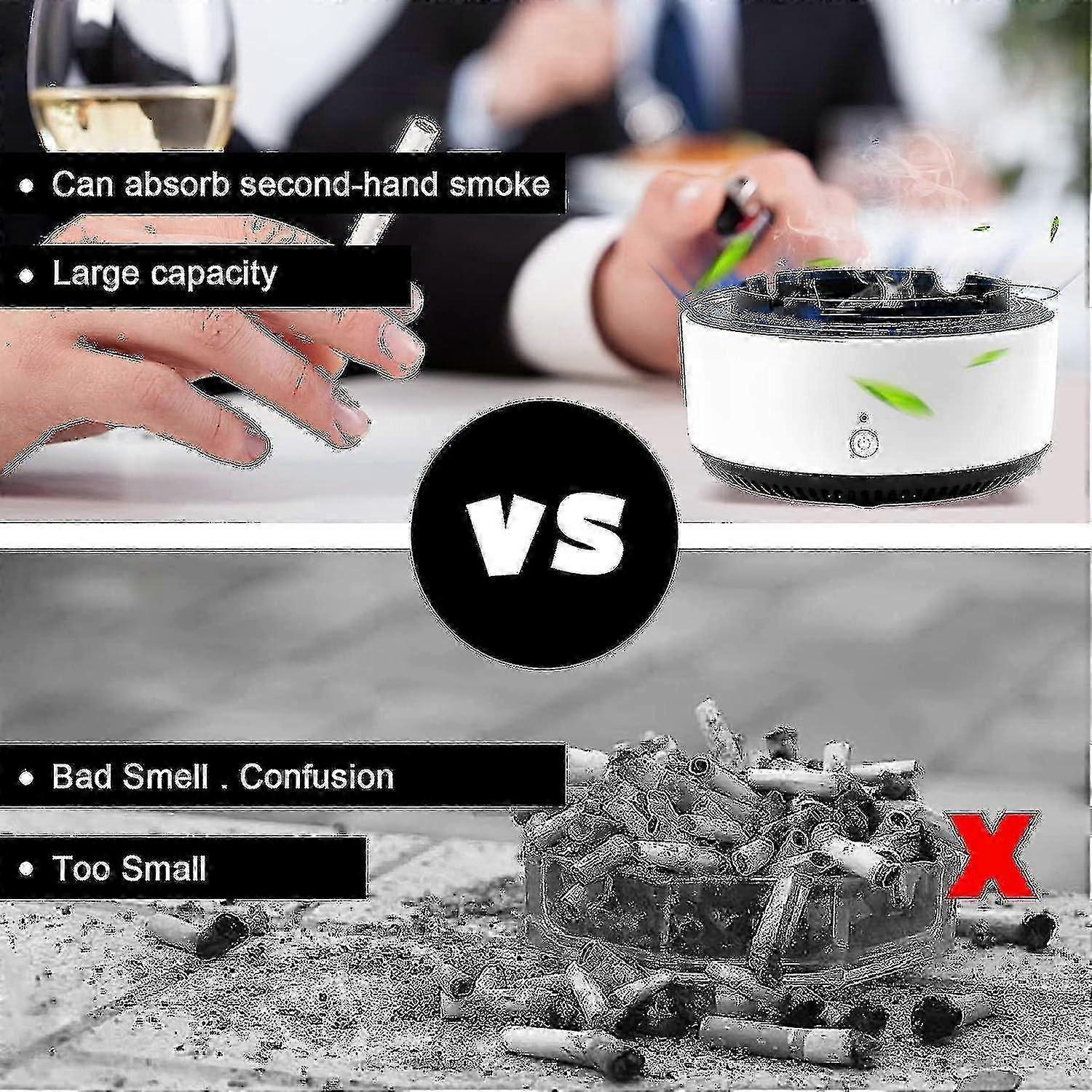 Smokeless Ashtray Air Purifier with Negative Ion for Car & Home Use - Image 5