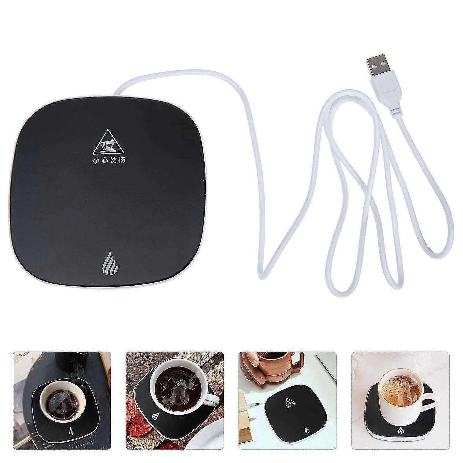 Electric Office Coffee Mug Warmer, Cordless Heating Coaster - Image 2