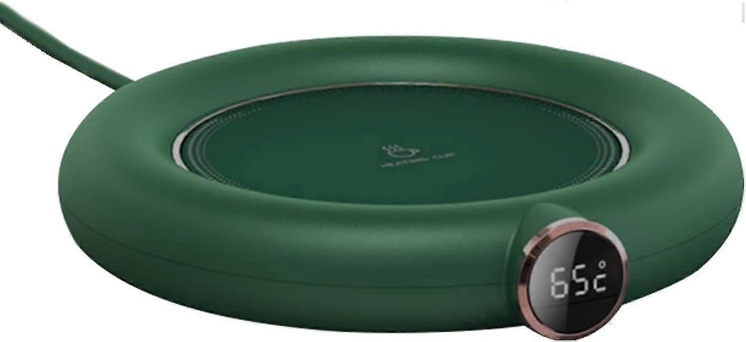 Green USB Coffee Mug Warmer, 3 Temp Electric Cup Warmer - Image 1