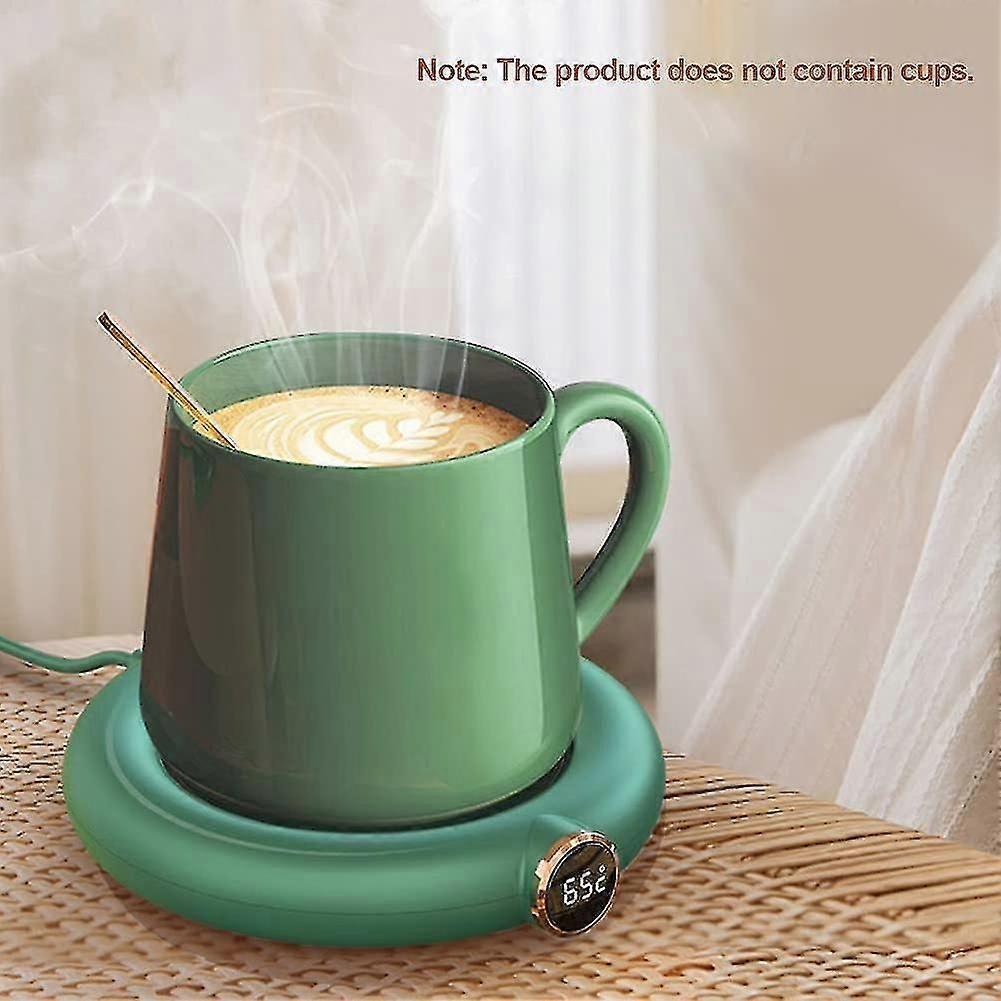 Green USB Coffee Mug Warmer, 3 Temp Electric Cup Warmer - Image 2