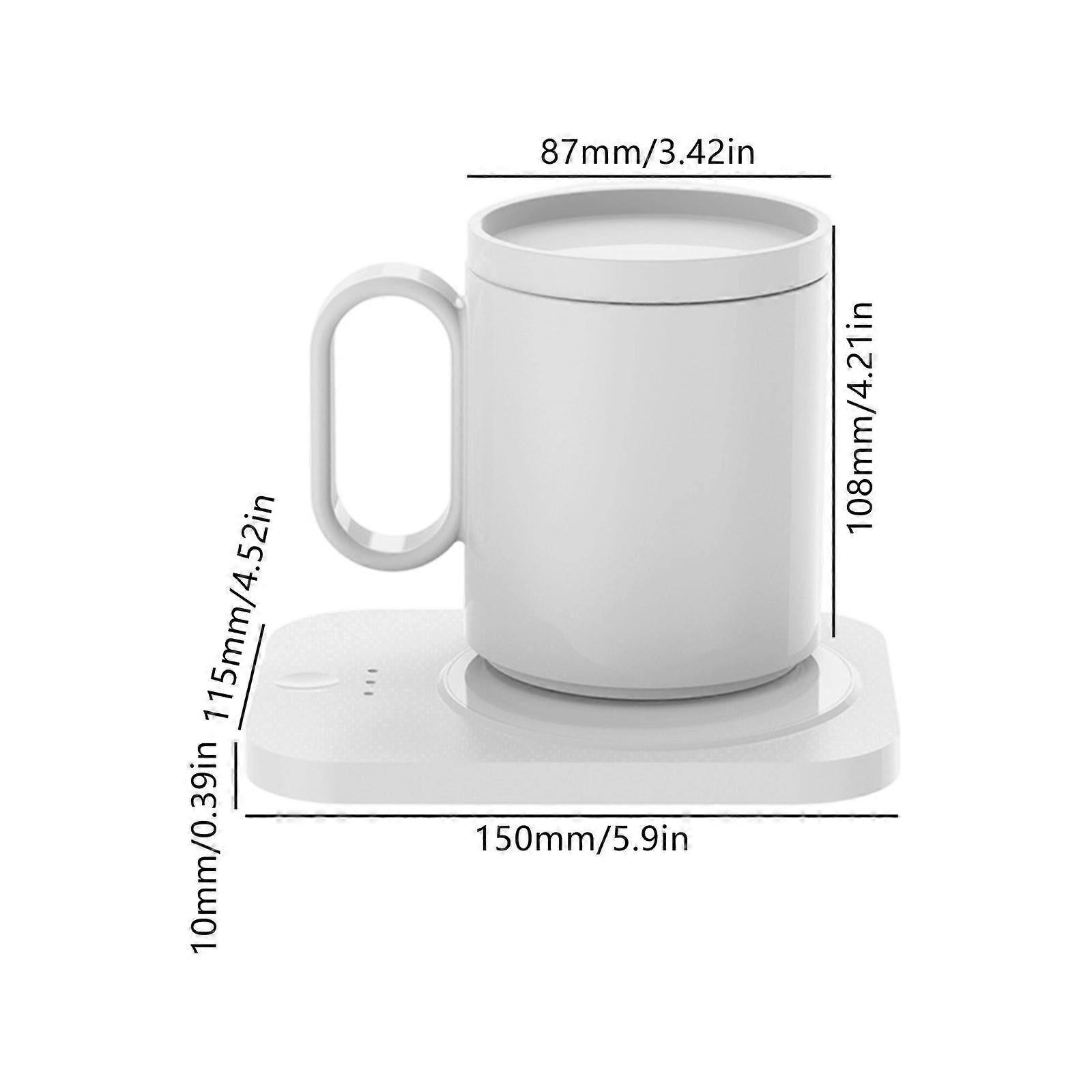 White Electric Coffee Mug Warmer, 55degree Constant Temp Cup Warmer - Image 3