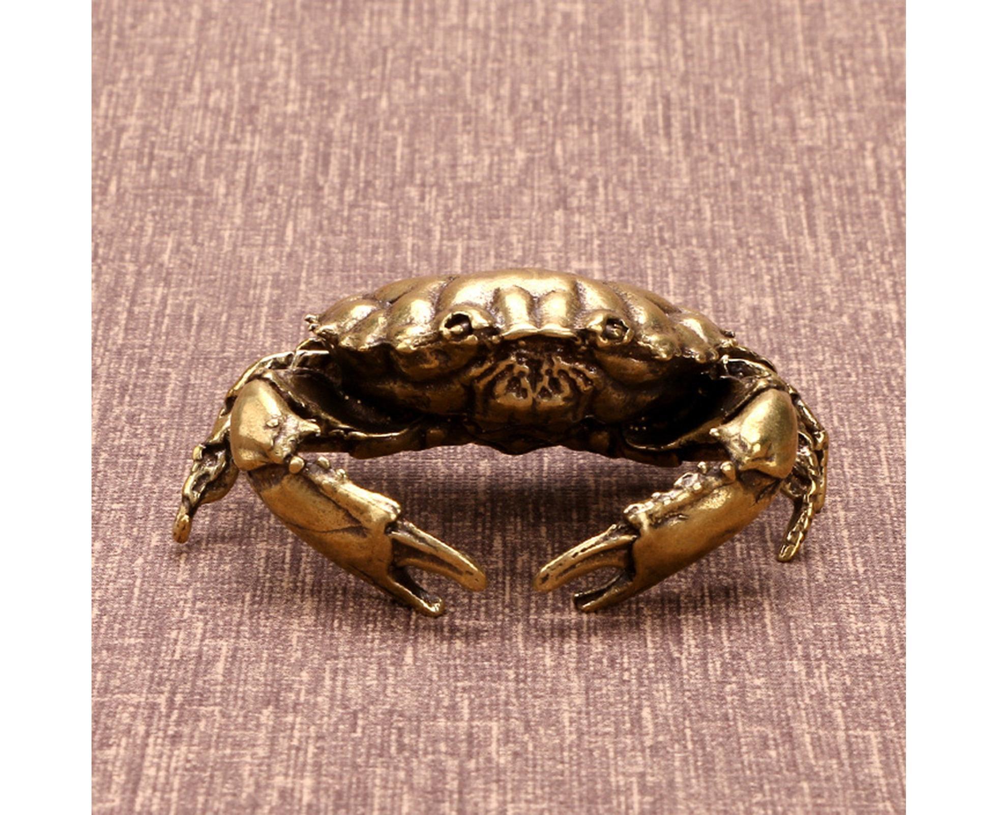 Brass Crab Statue for Gift-Brass Color - Image 3