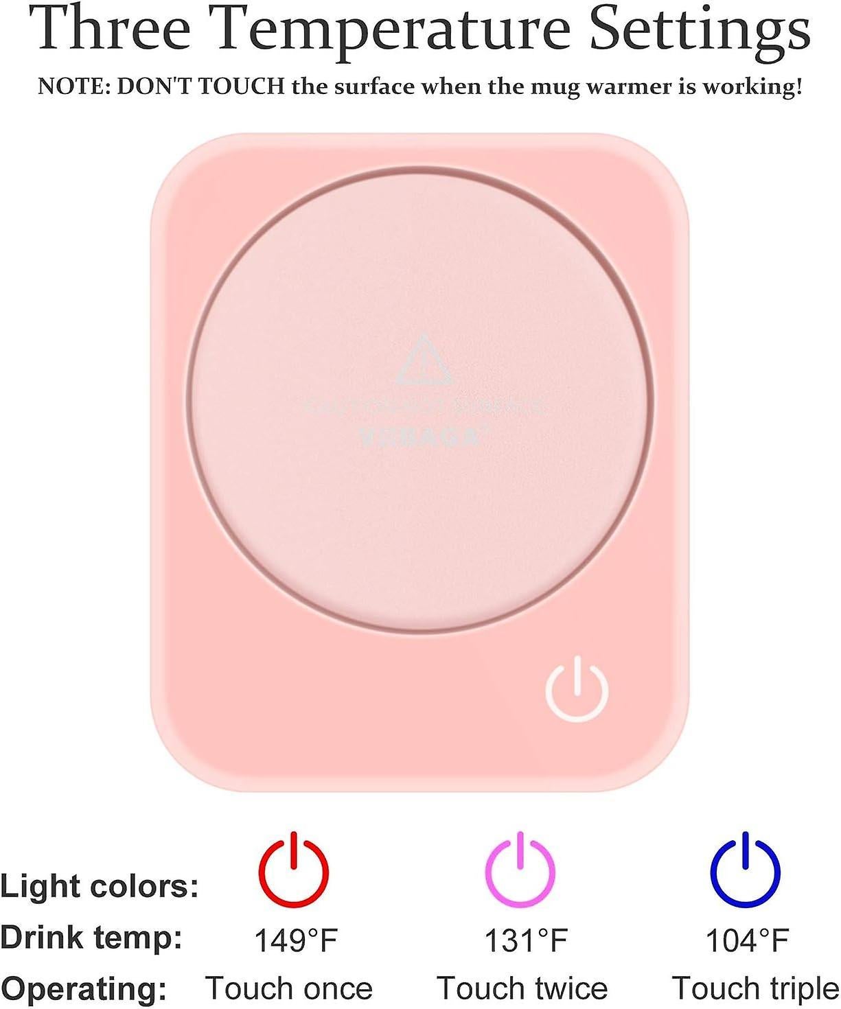 Pink Coffee Mug Warmer Set for Office Supplies - Image 2
